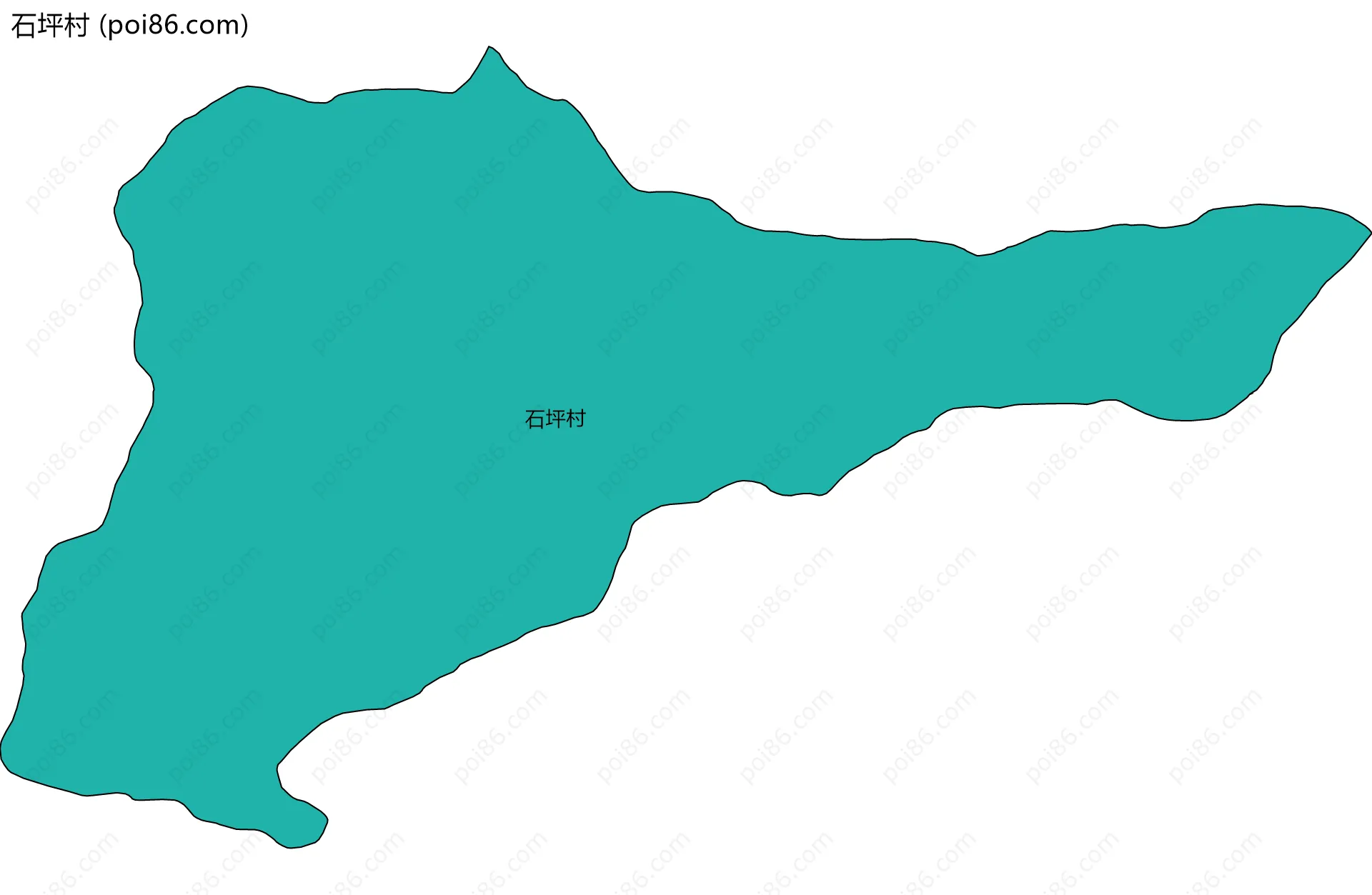 石坪村边界地图