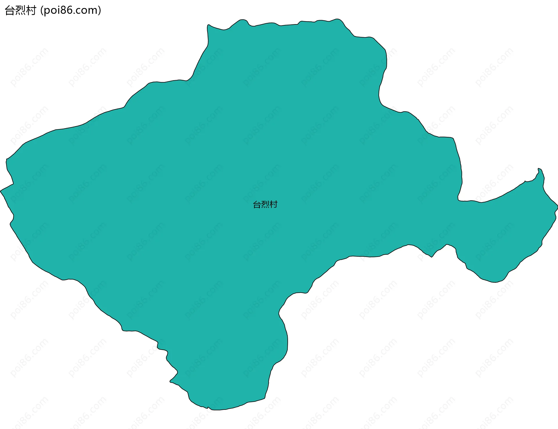 台烈村边界地图