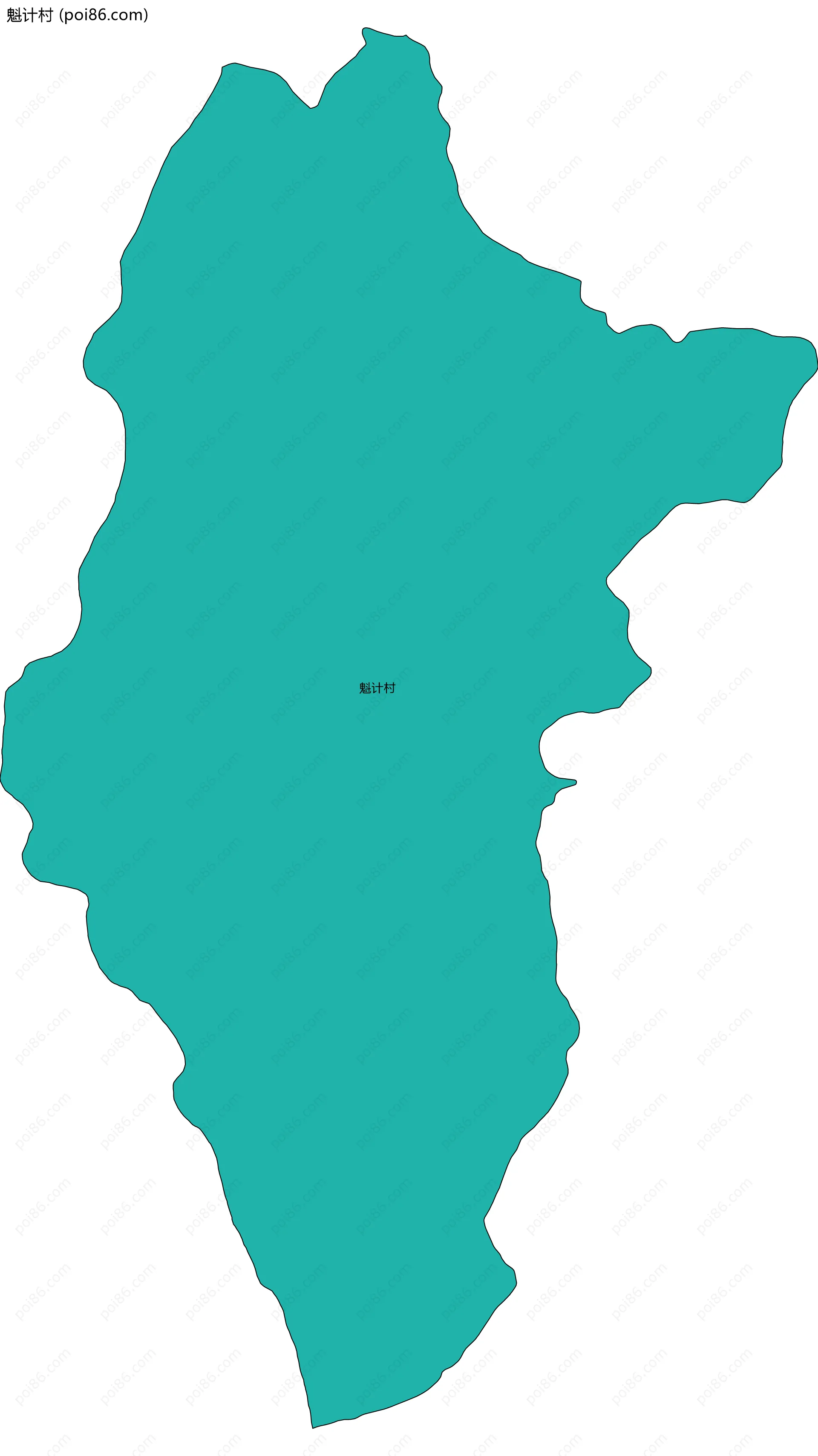 魁计村边界地图