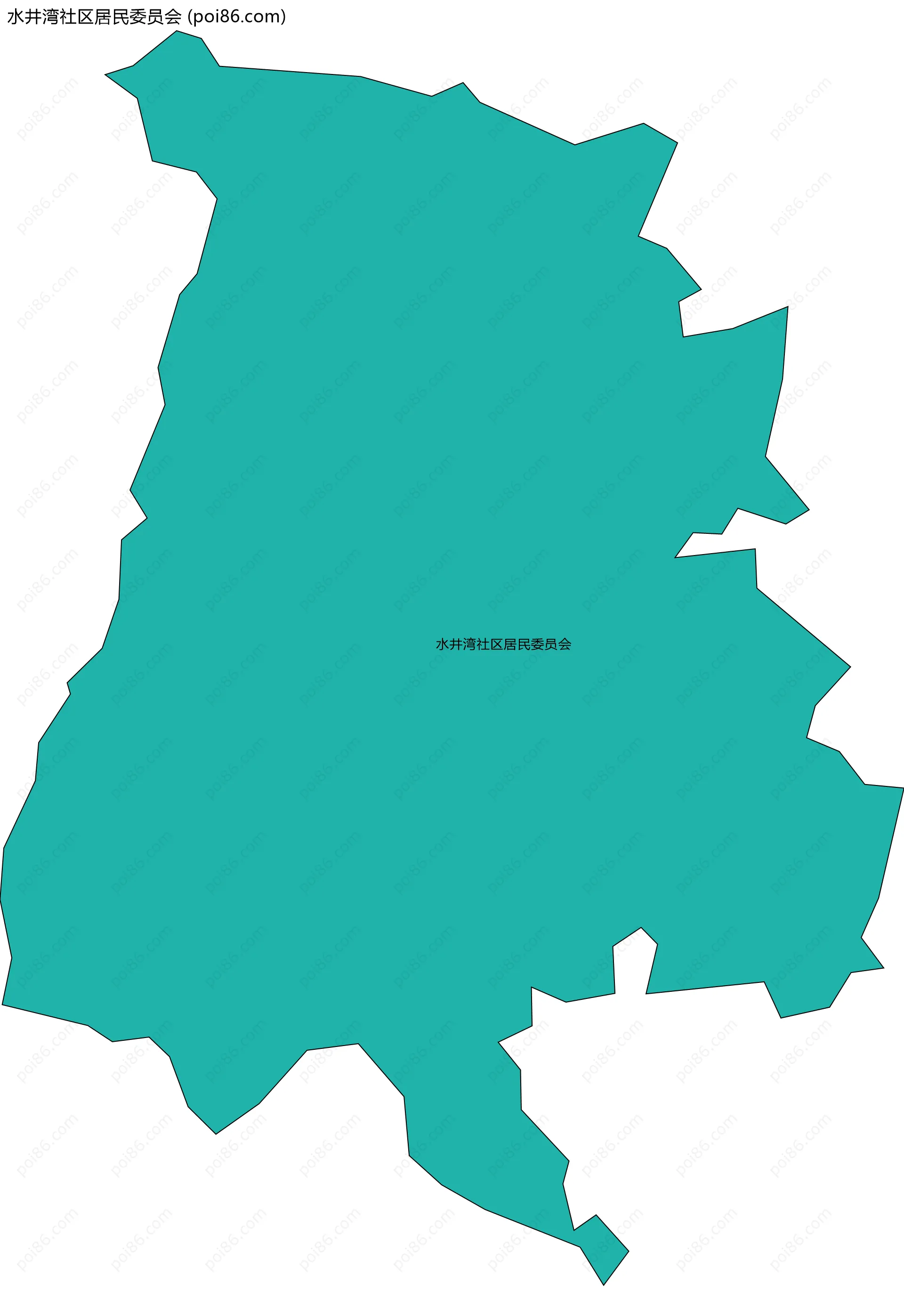 水井湾社区居民委员会边界地图
