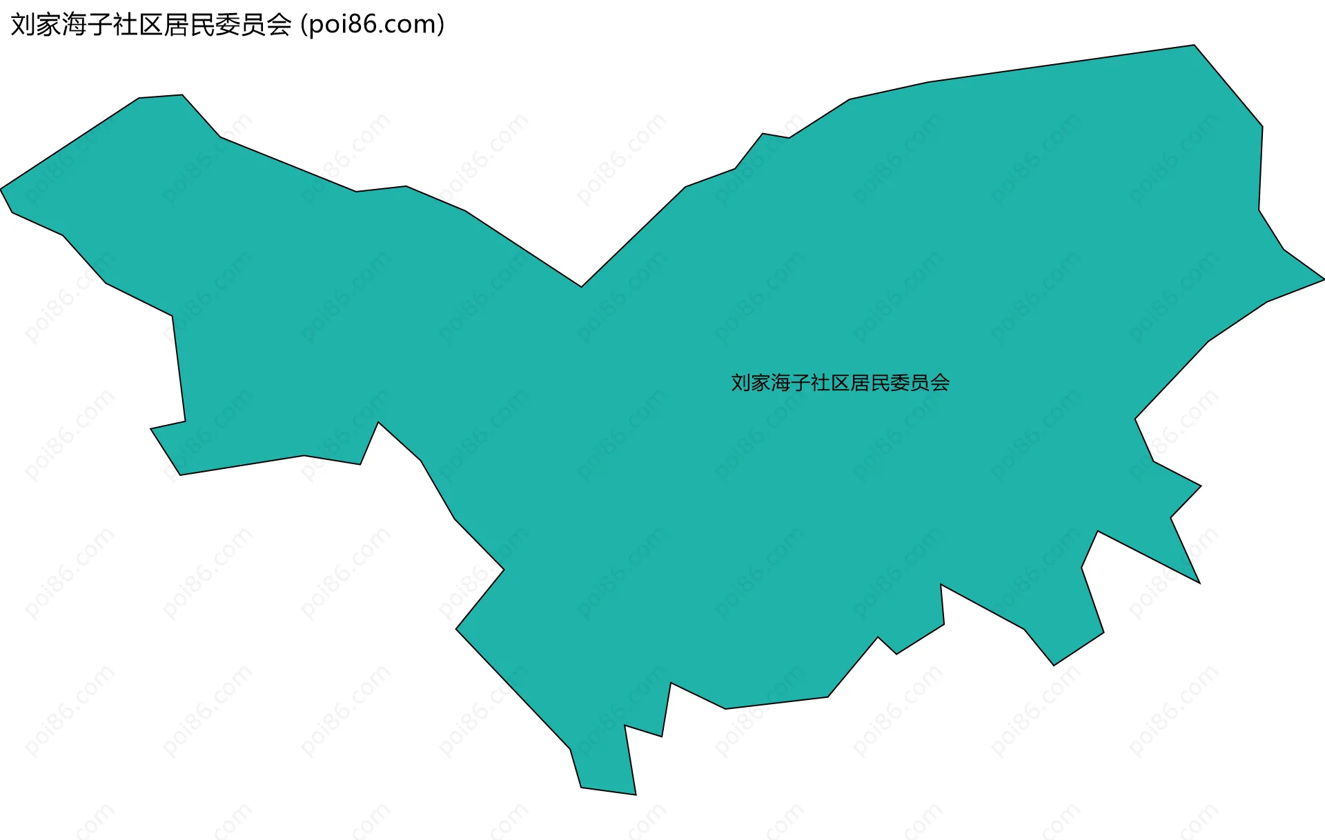刘家海子社区居民委员会边界地图