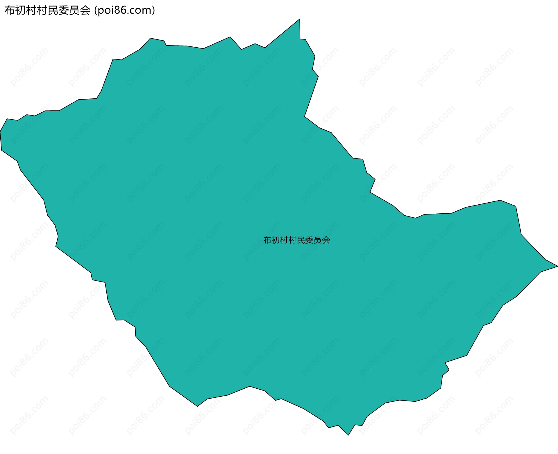 布初村村民委员会边界地图