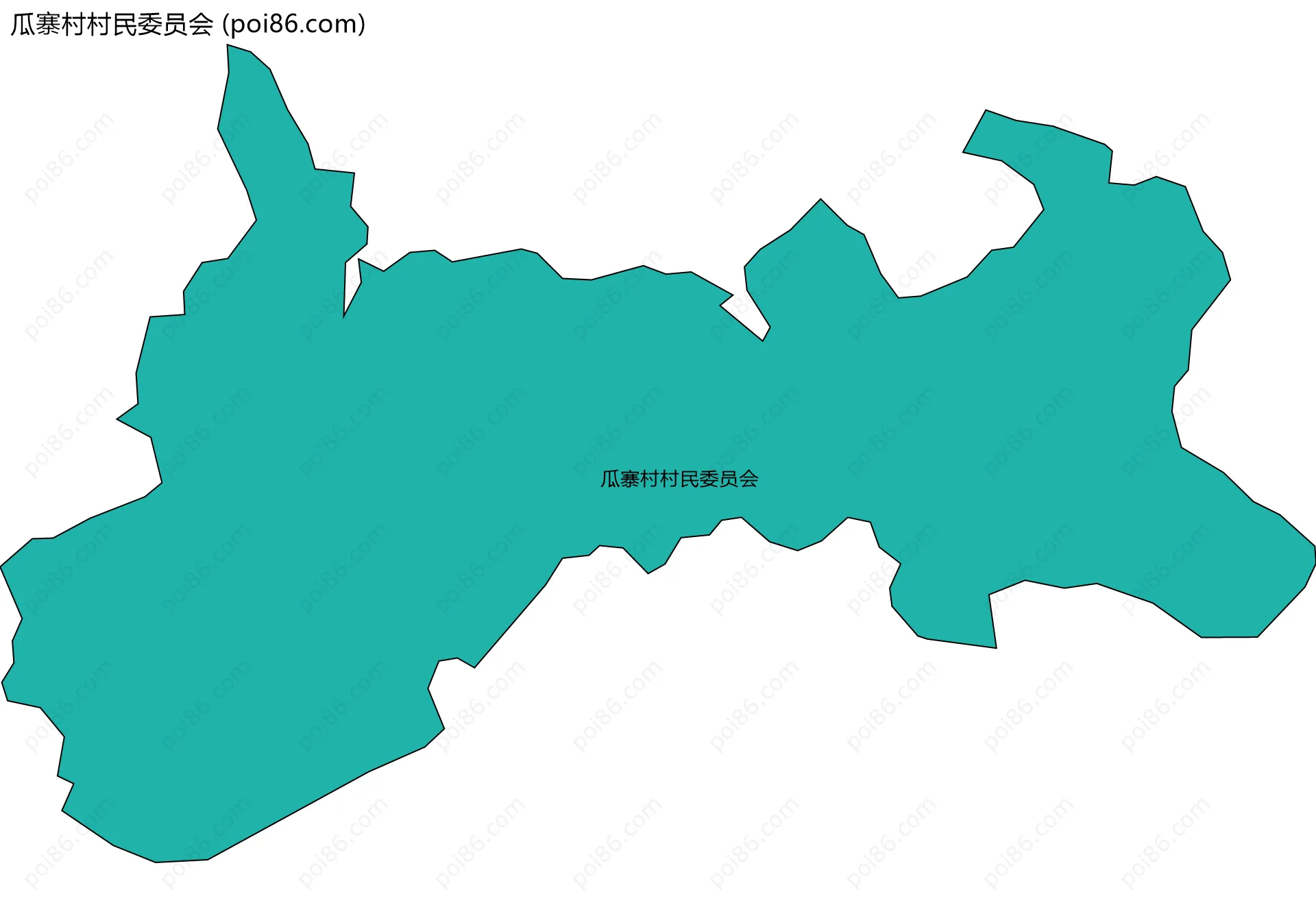 瓜寨村村民委员会边界地图