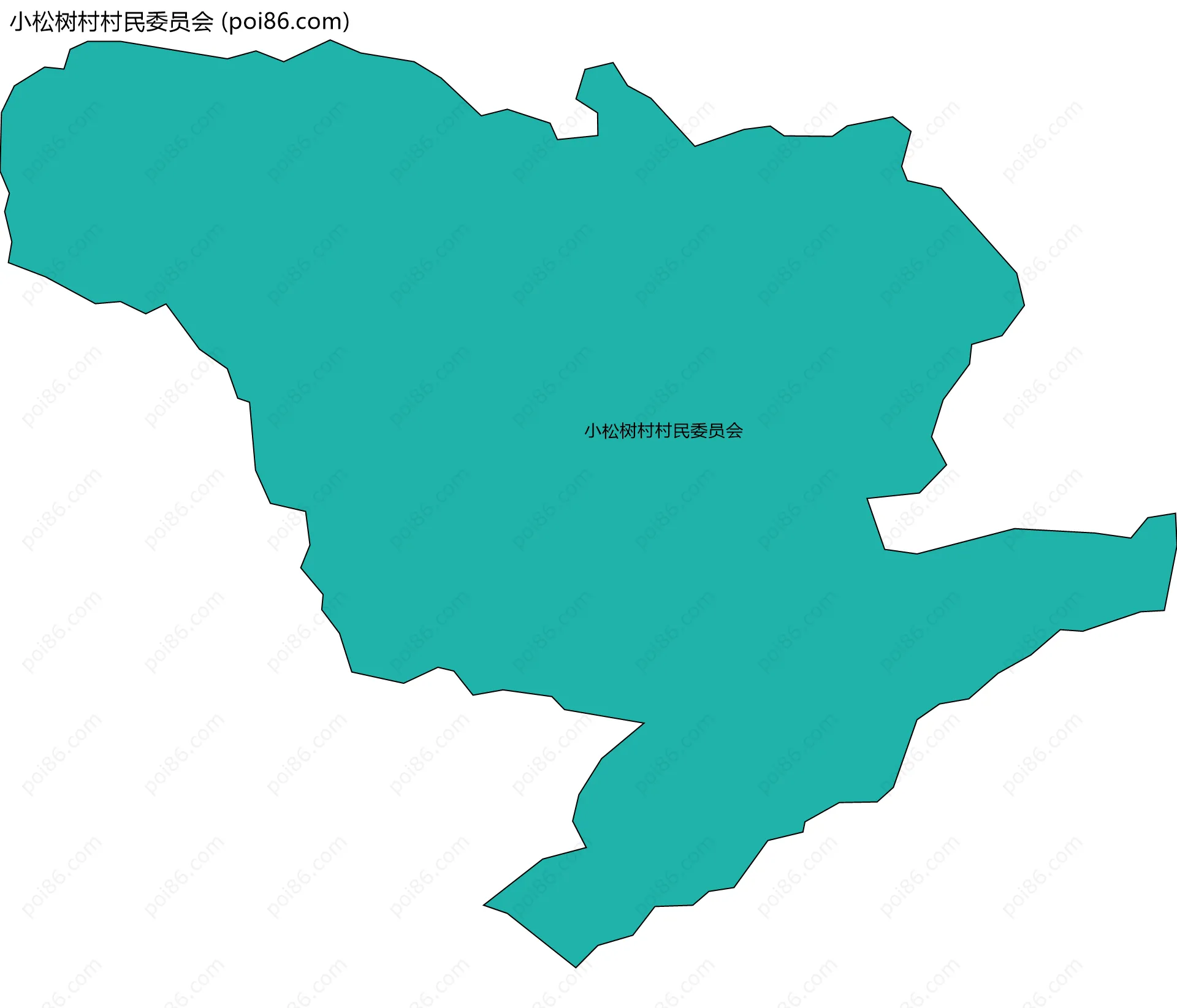 小松树村村民委员会边界地图
