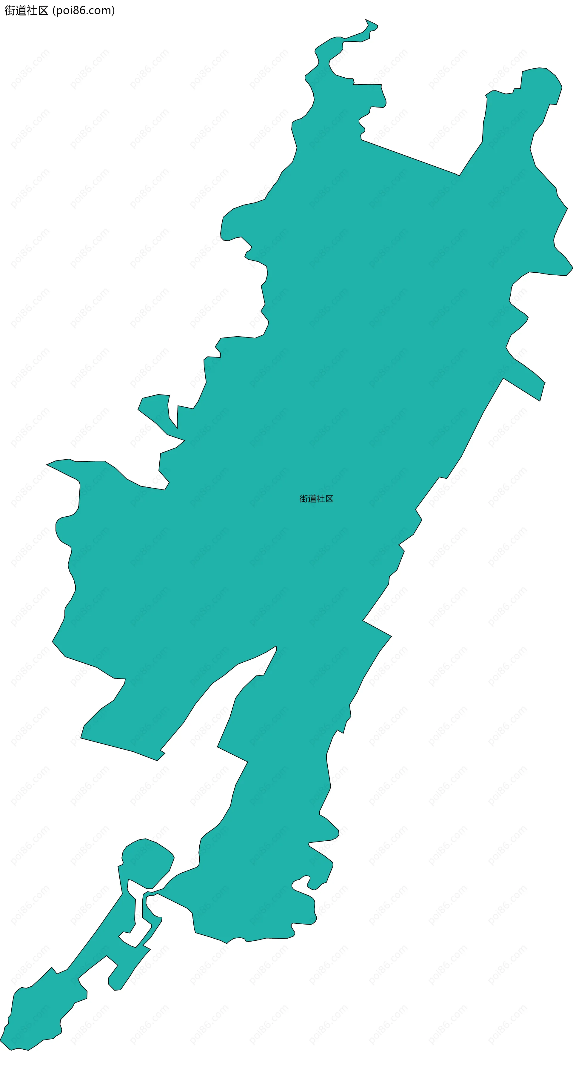街道社区边界地图