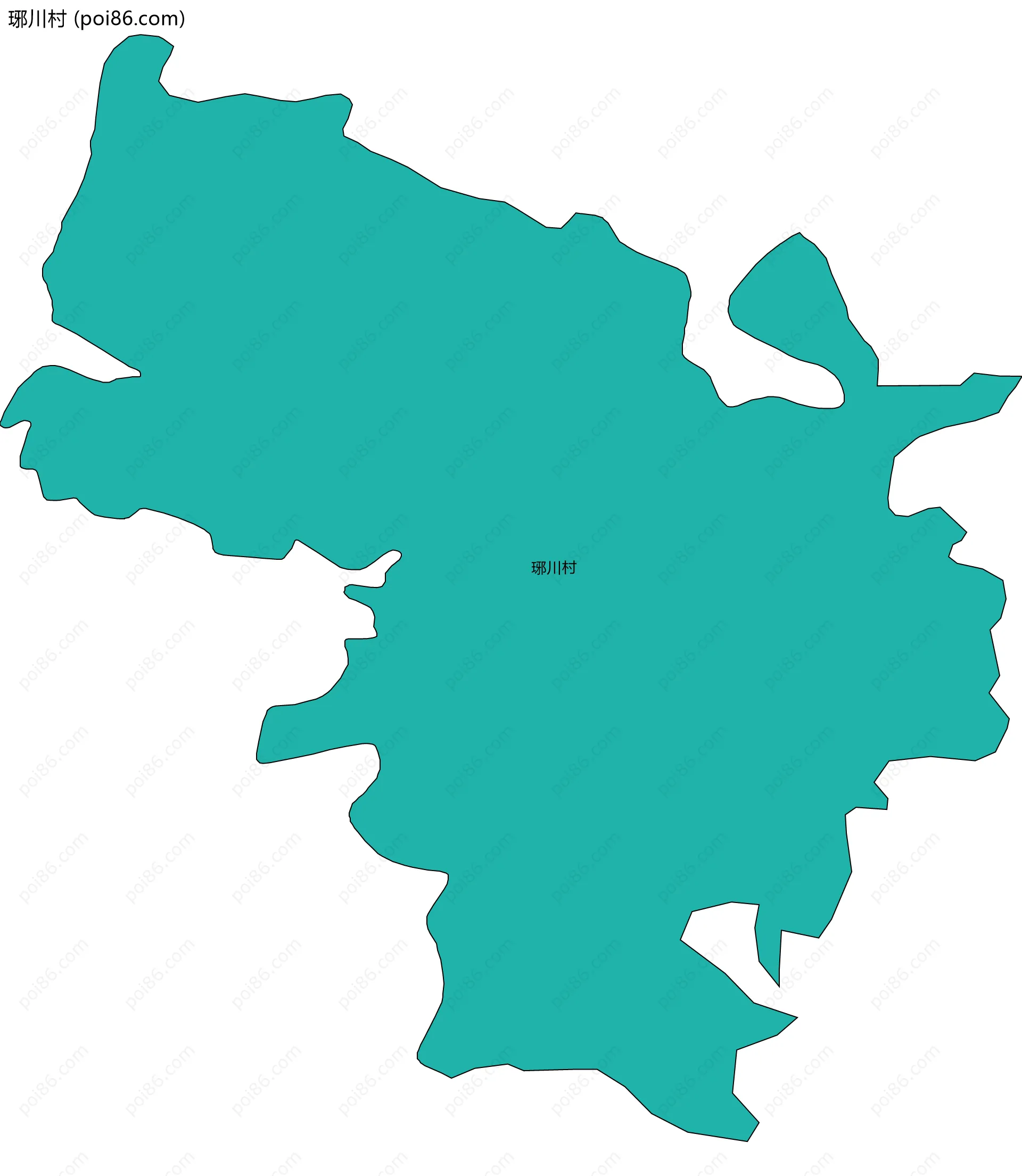 琊川村边界地图