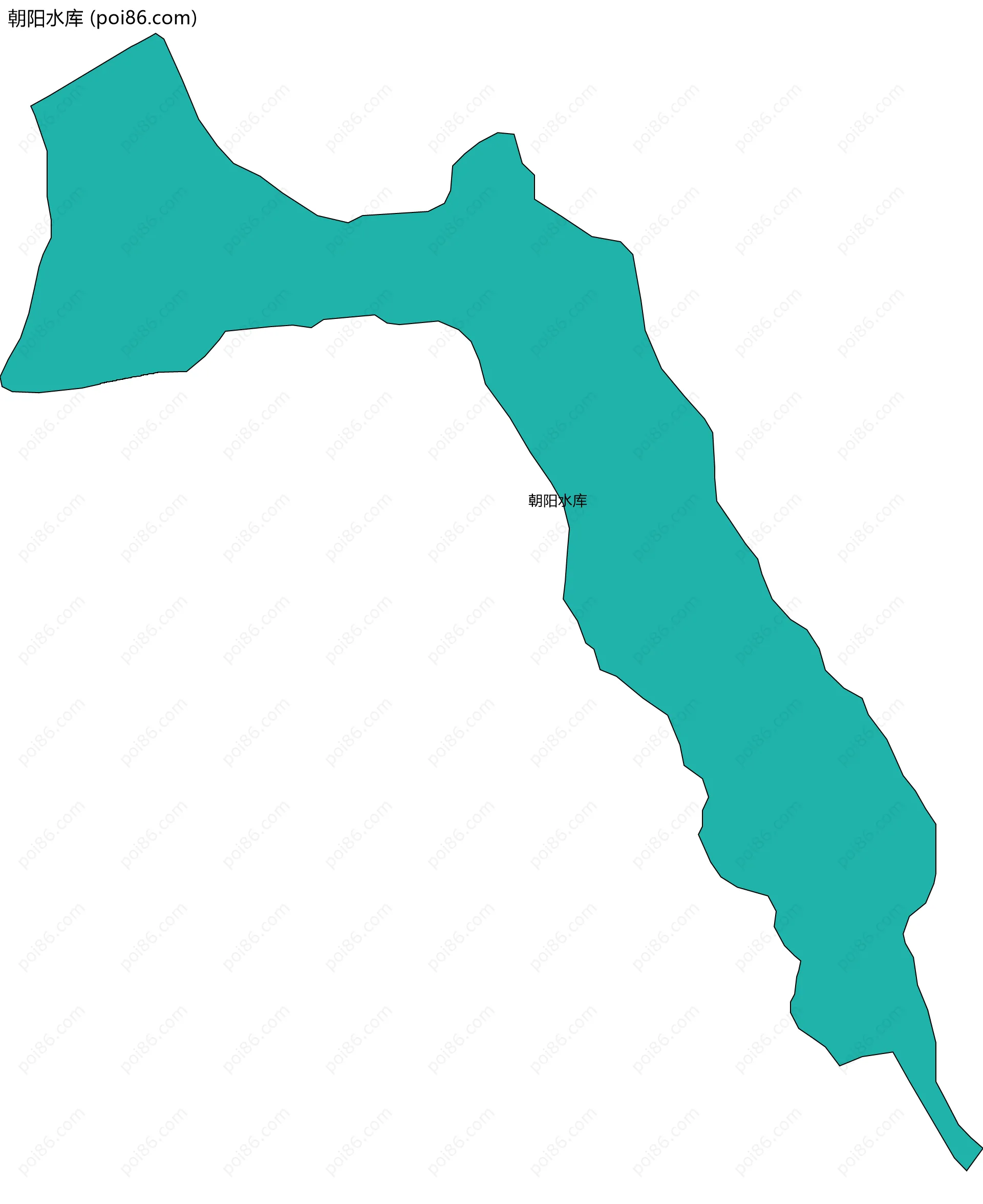 朝阳水库边界地图