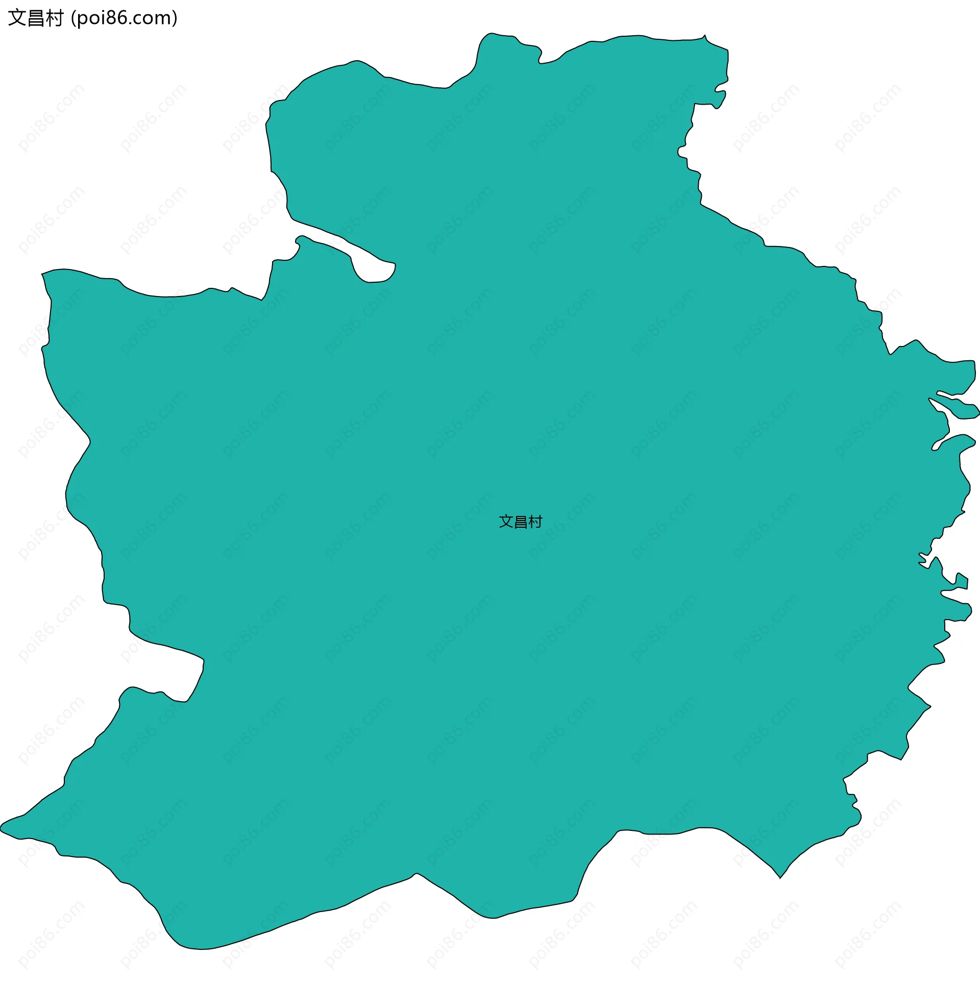 文昌村边界地图