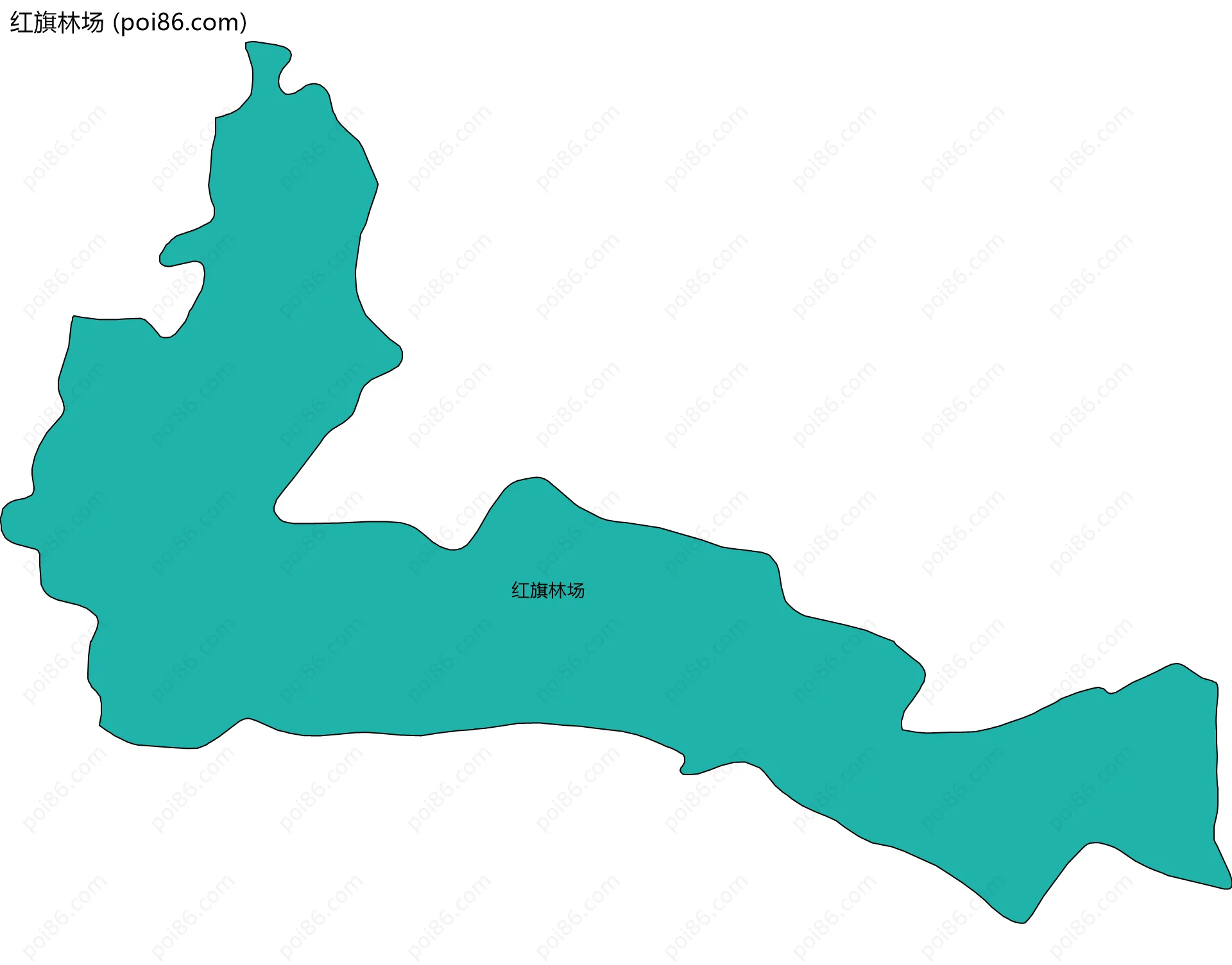 红旗林场边界地图
