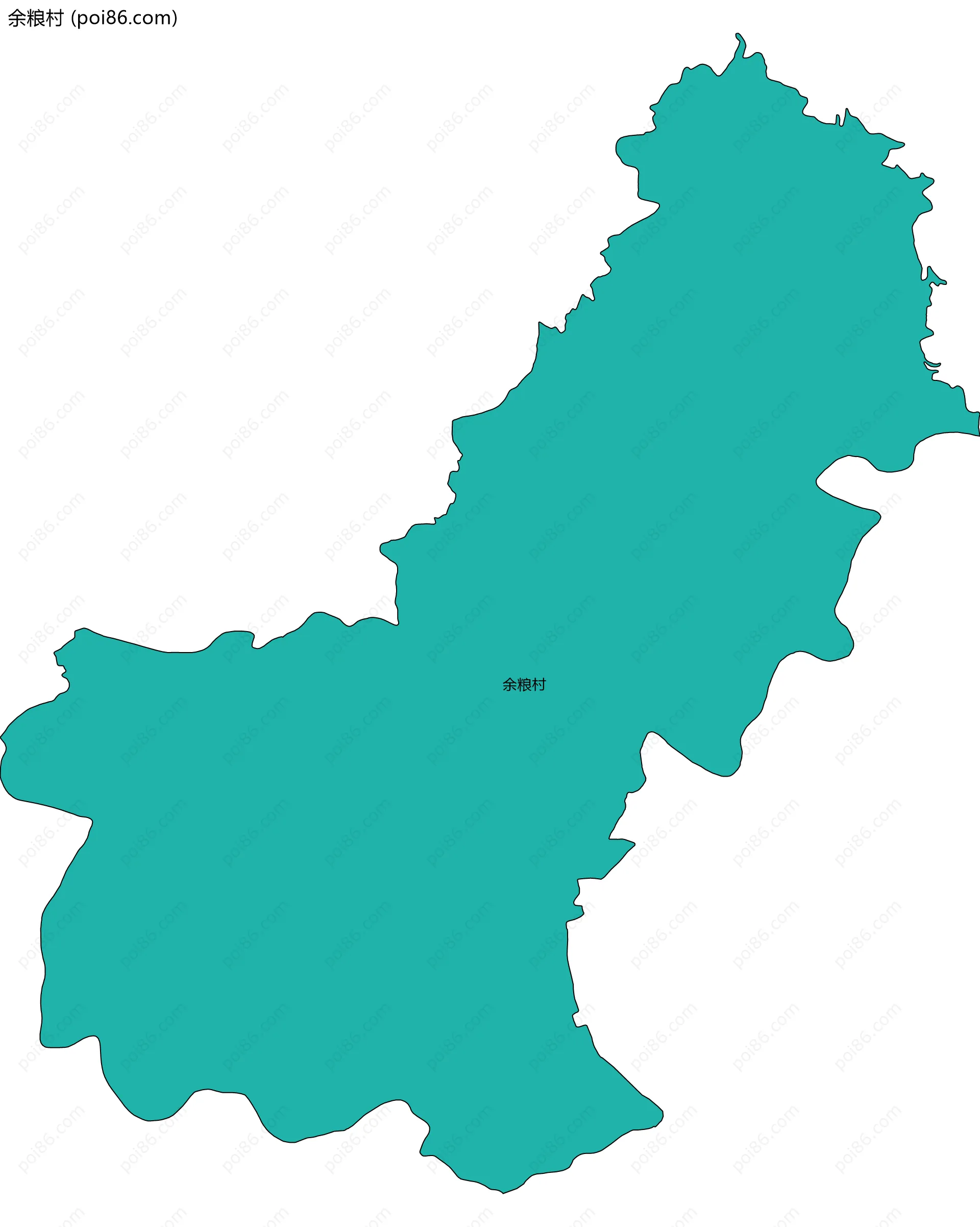 余粮村边界地图