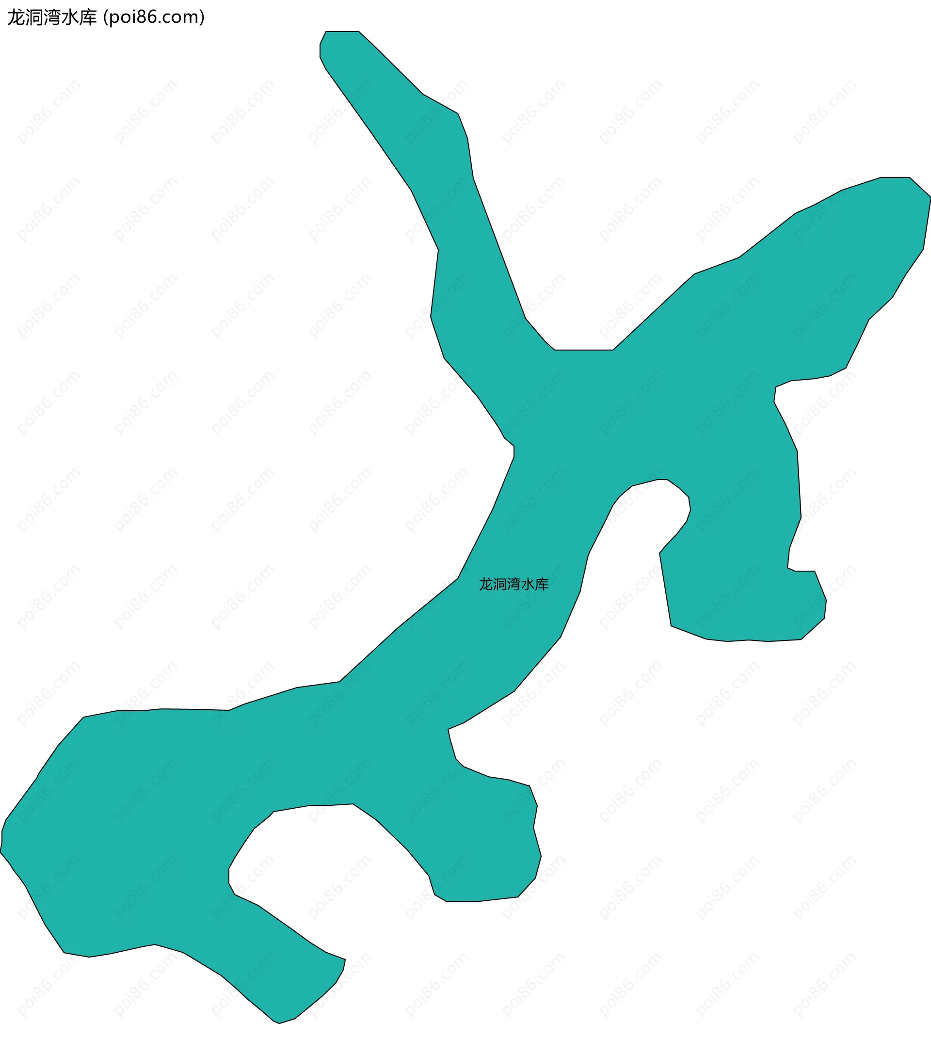 龙洞湾水库边界地图