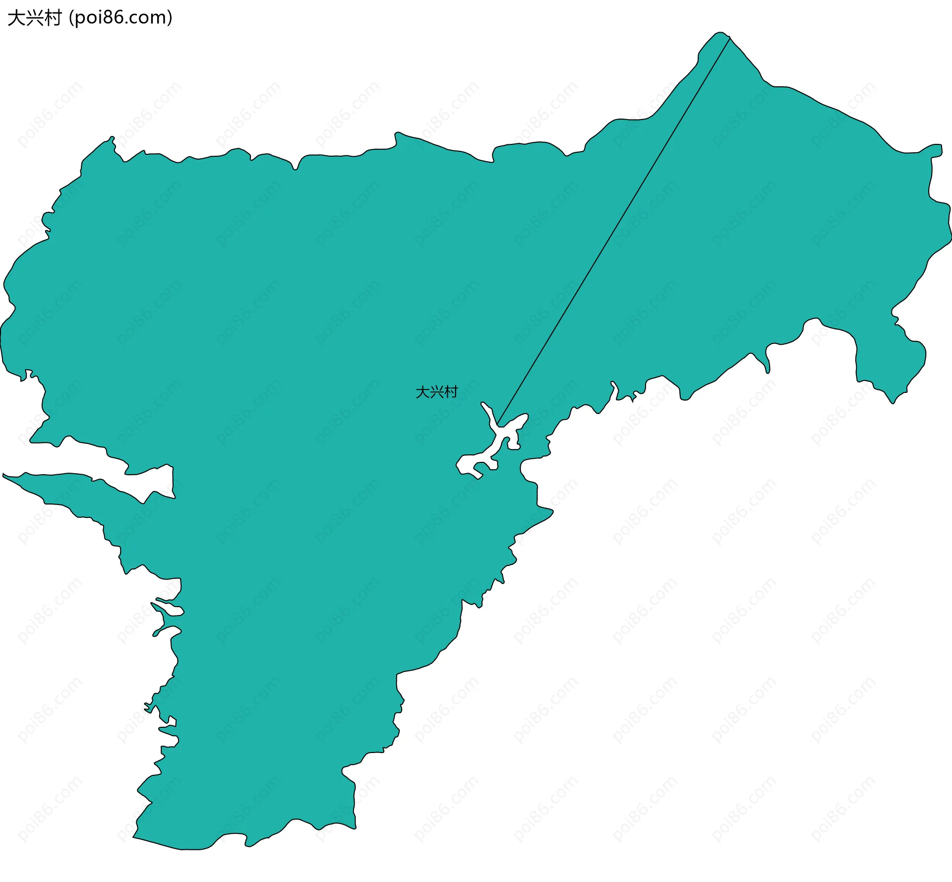 大兴村边界地图