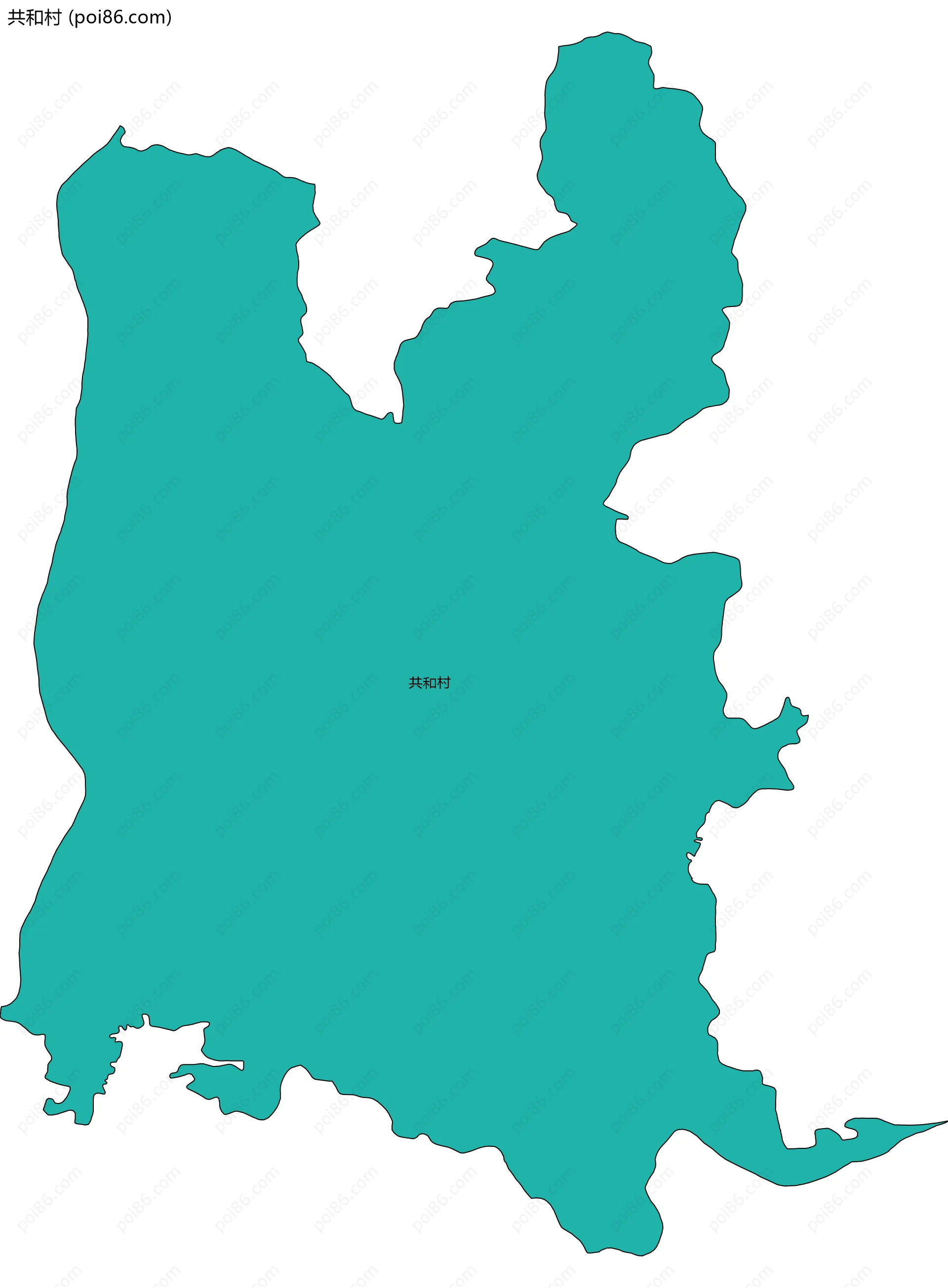 共和村边界地图