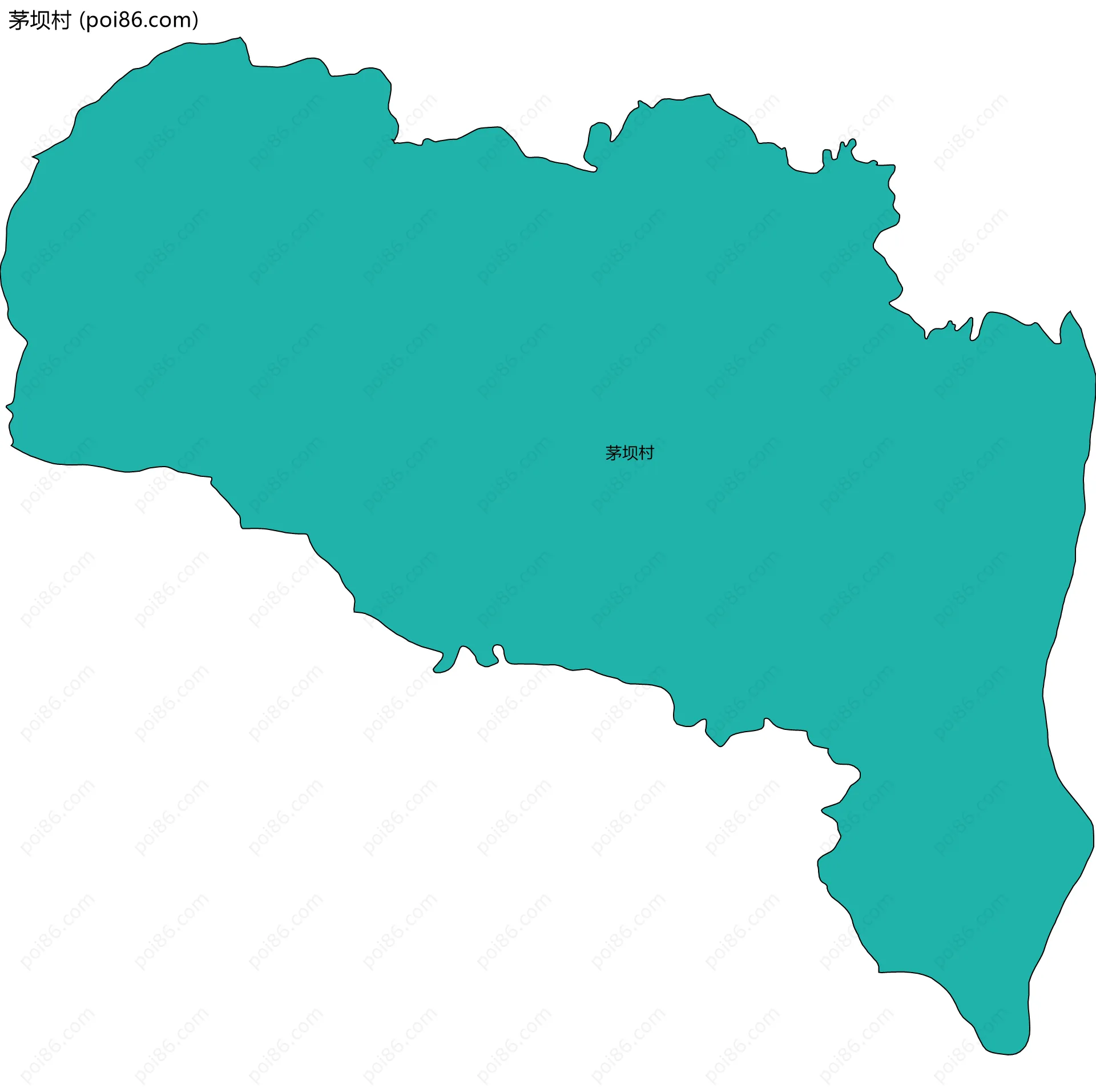 茅坝村边界地图