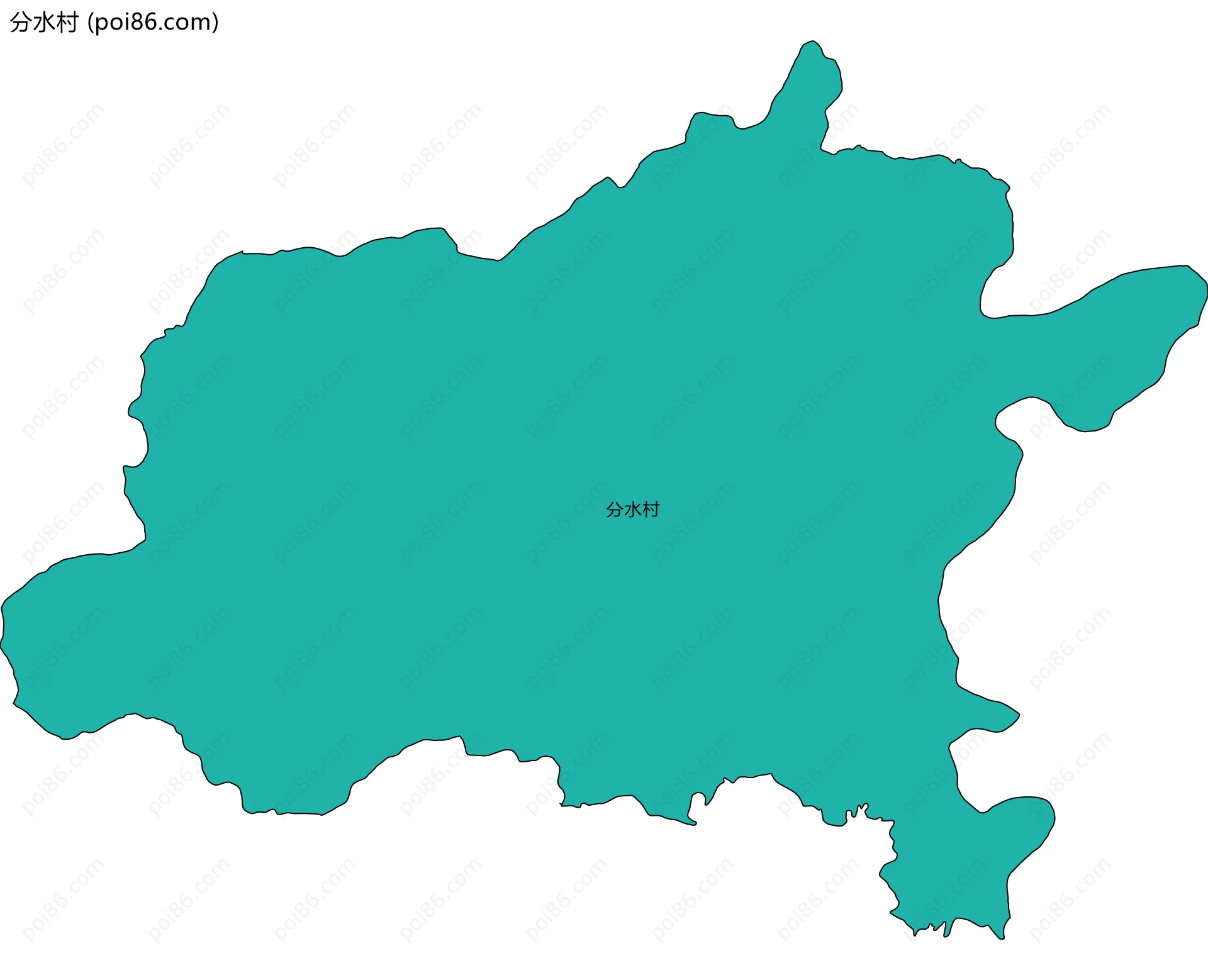 分水村边界地图