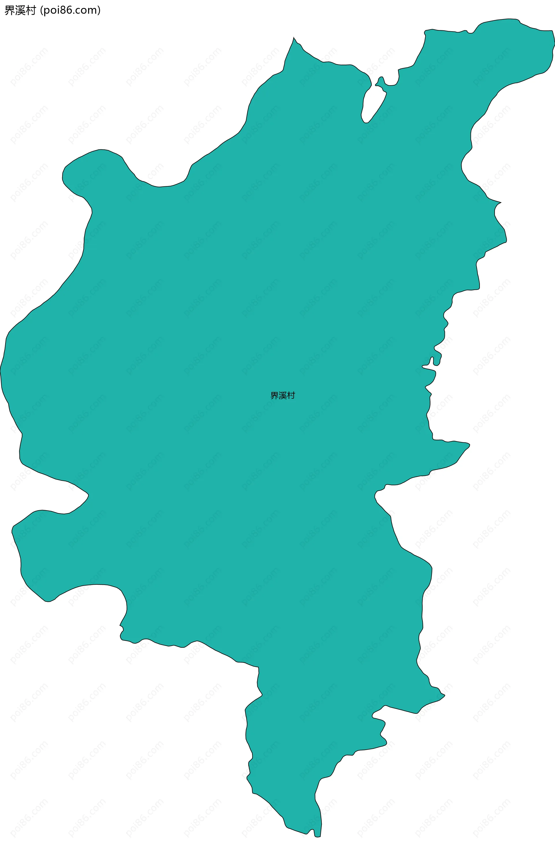 界溪村边界地图