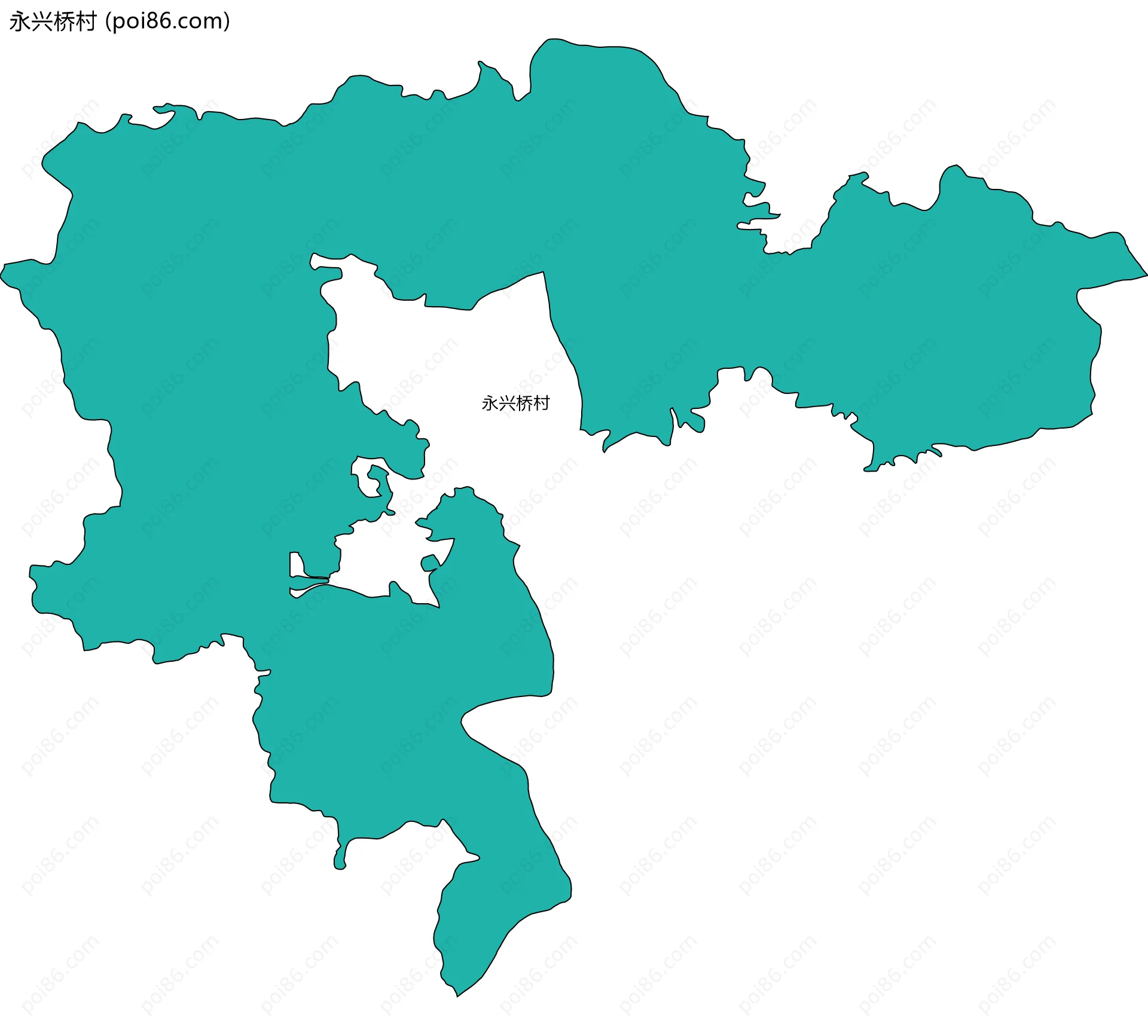 永兴桥村边界地图