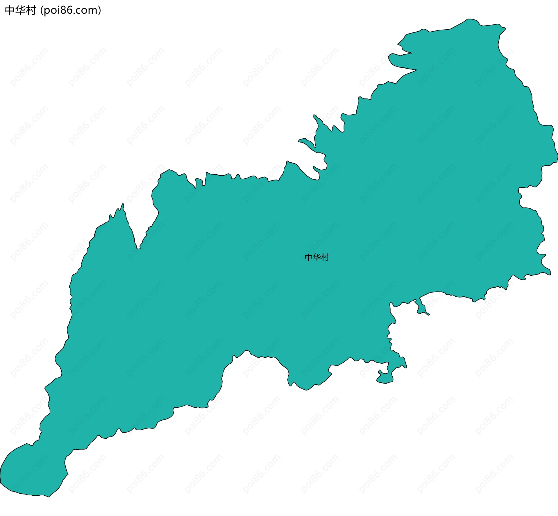 中华村边界地图