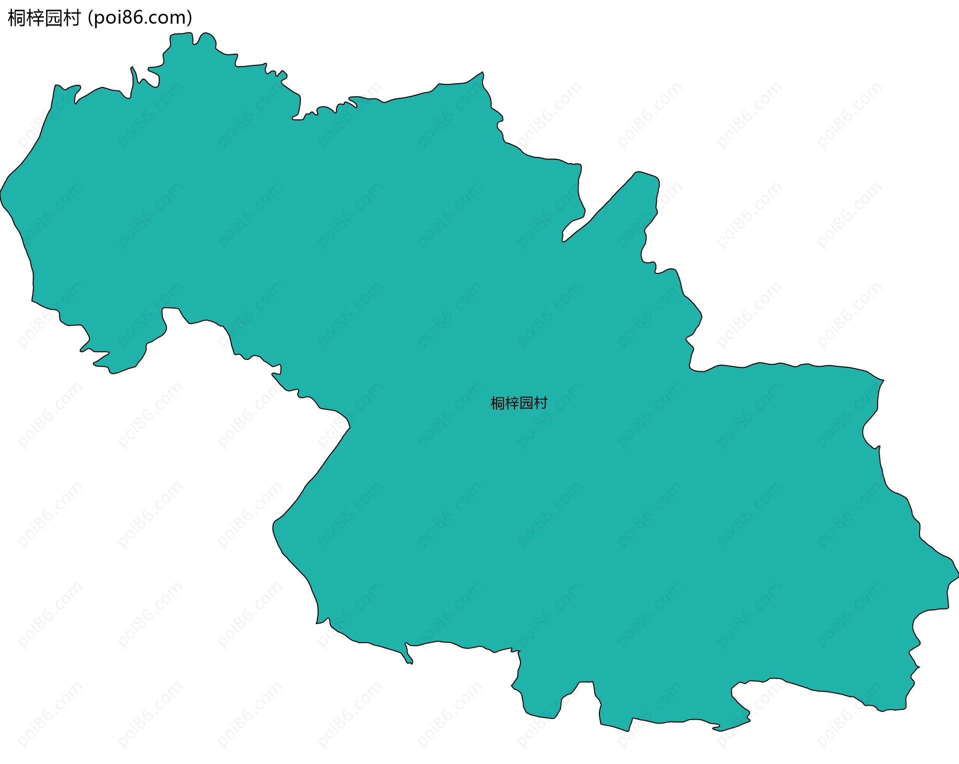 桐梓园村边界地图