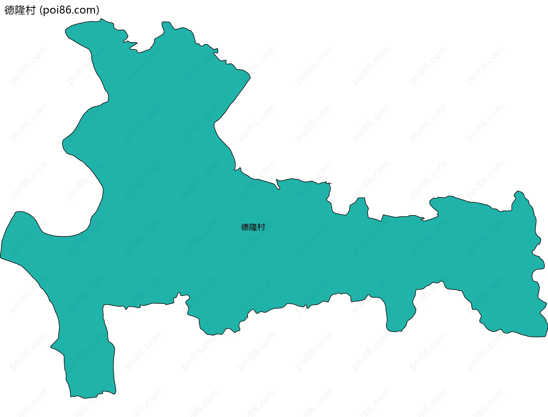 德隆村边界地图
