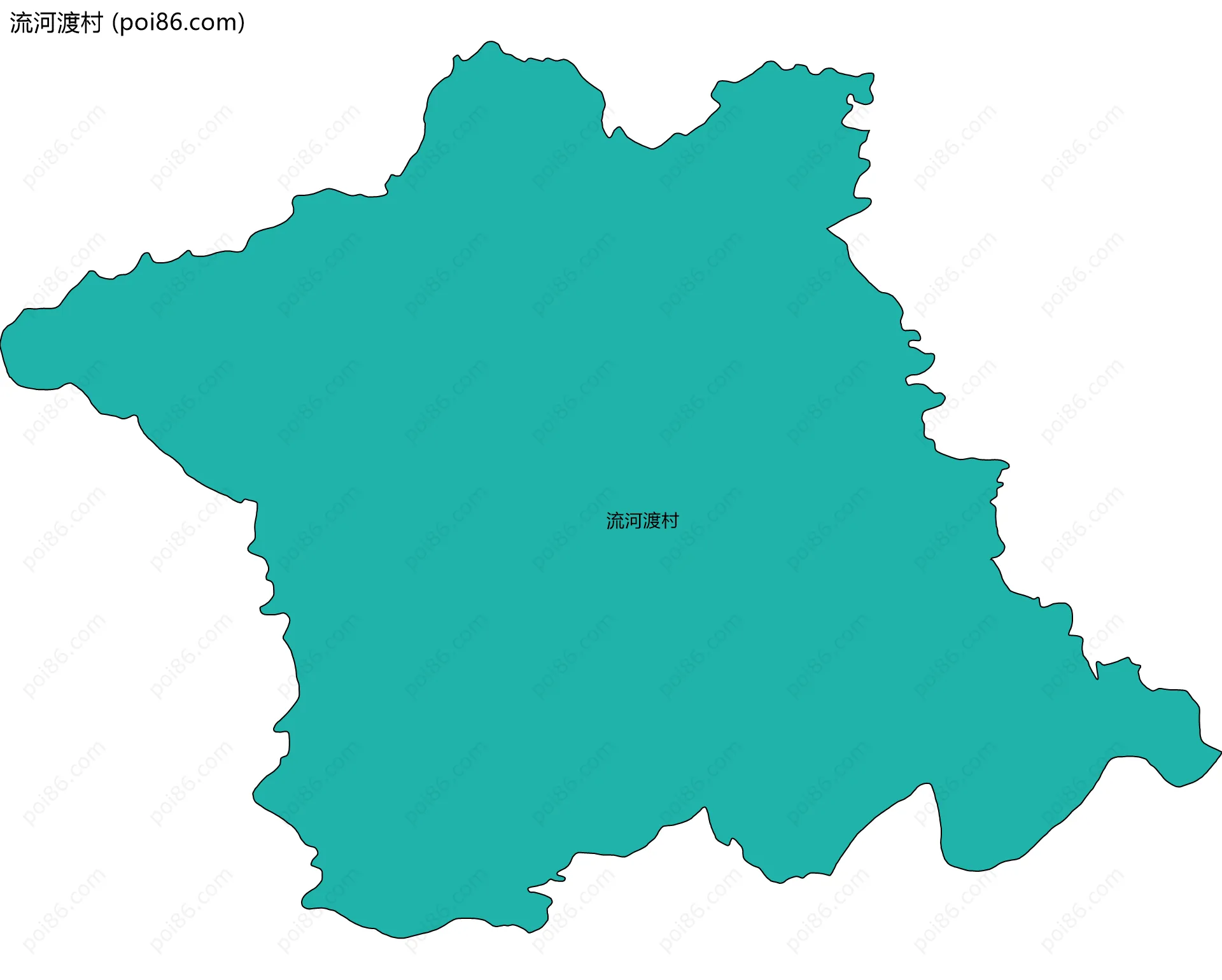 流河渡村边界地图