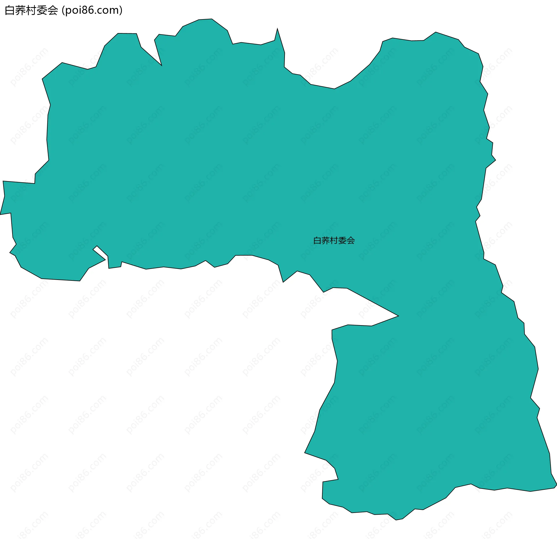 白荞村委会边界地图