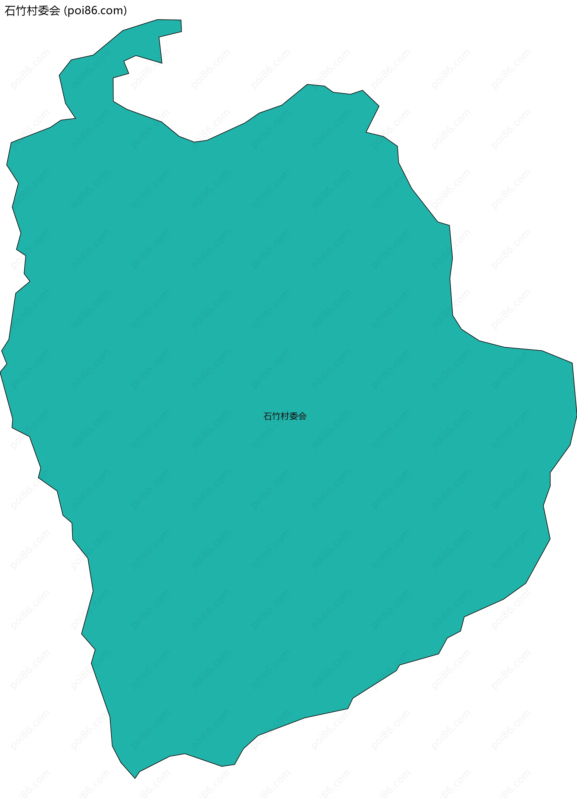 石竹村委会边界地图