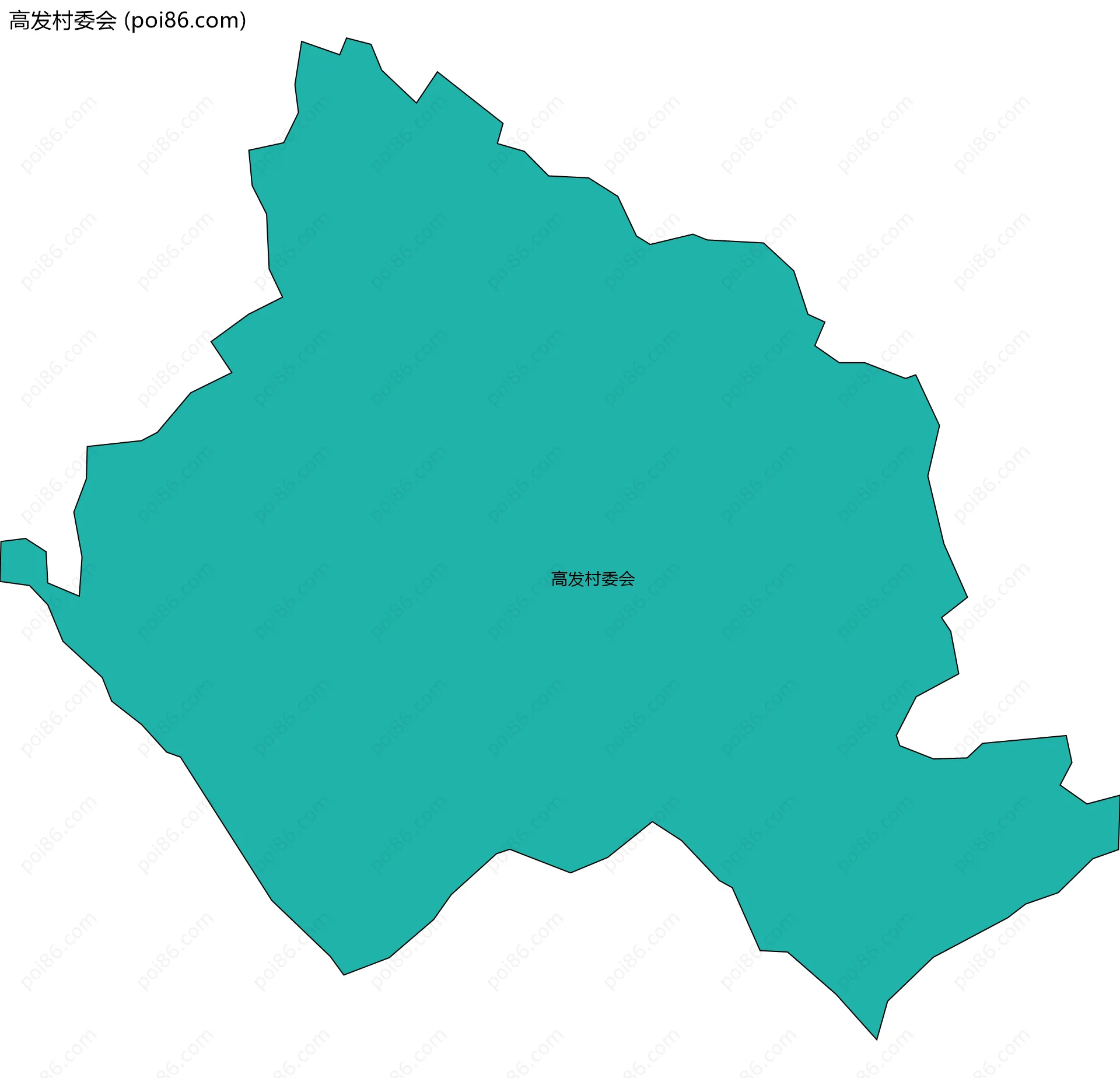 高发村委会边界地图