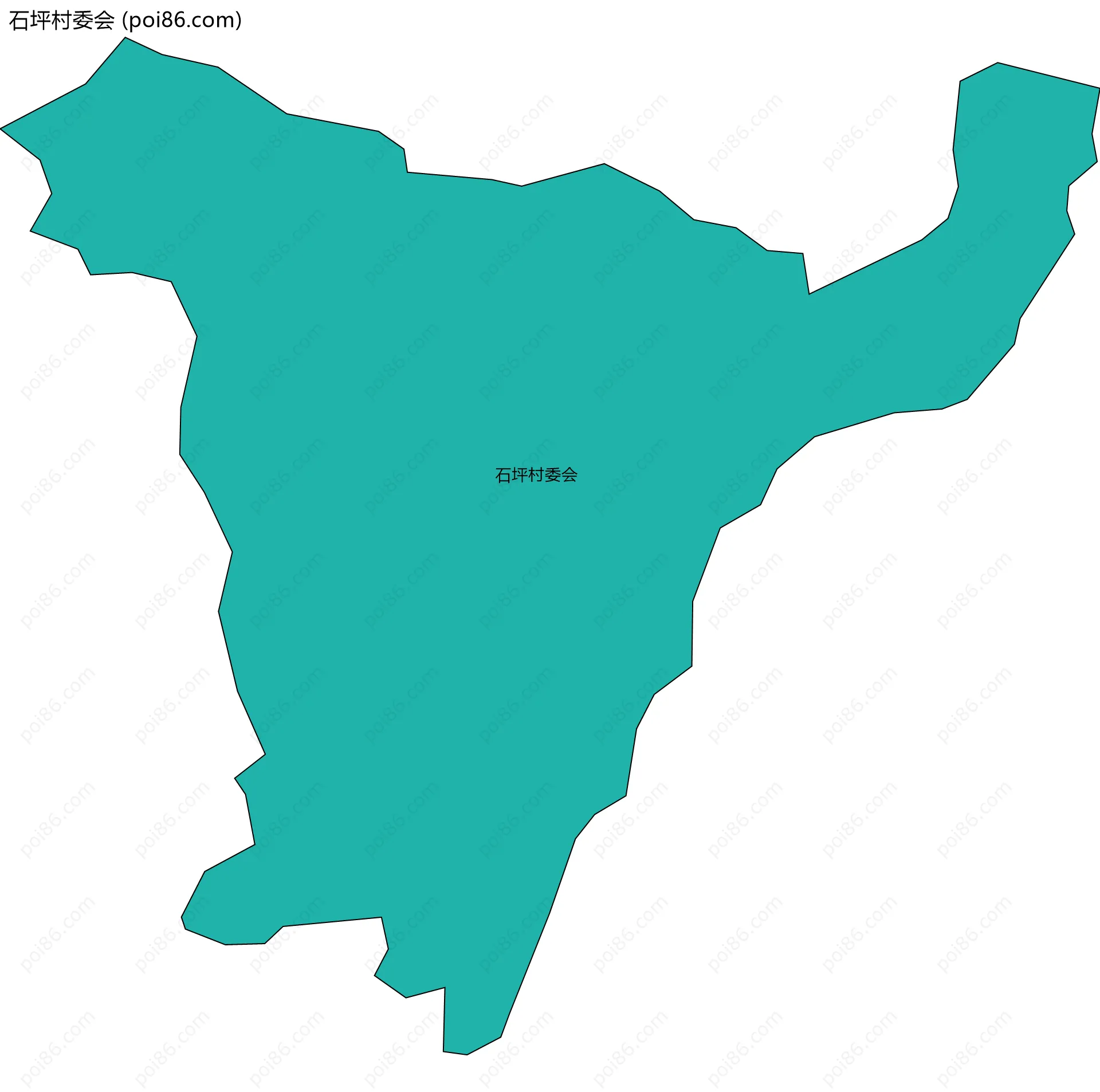 石坪村委会边界地图