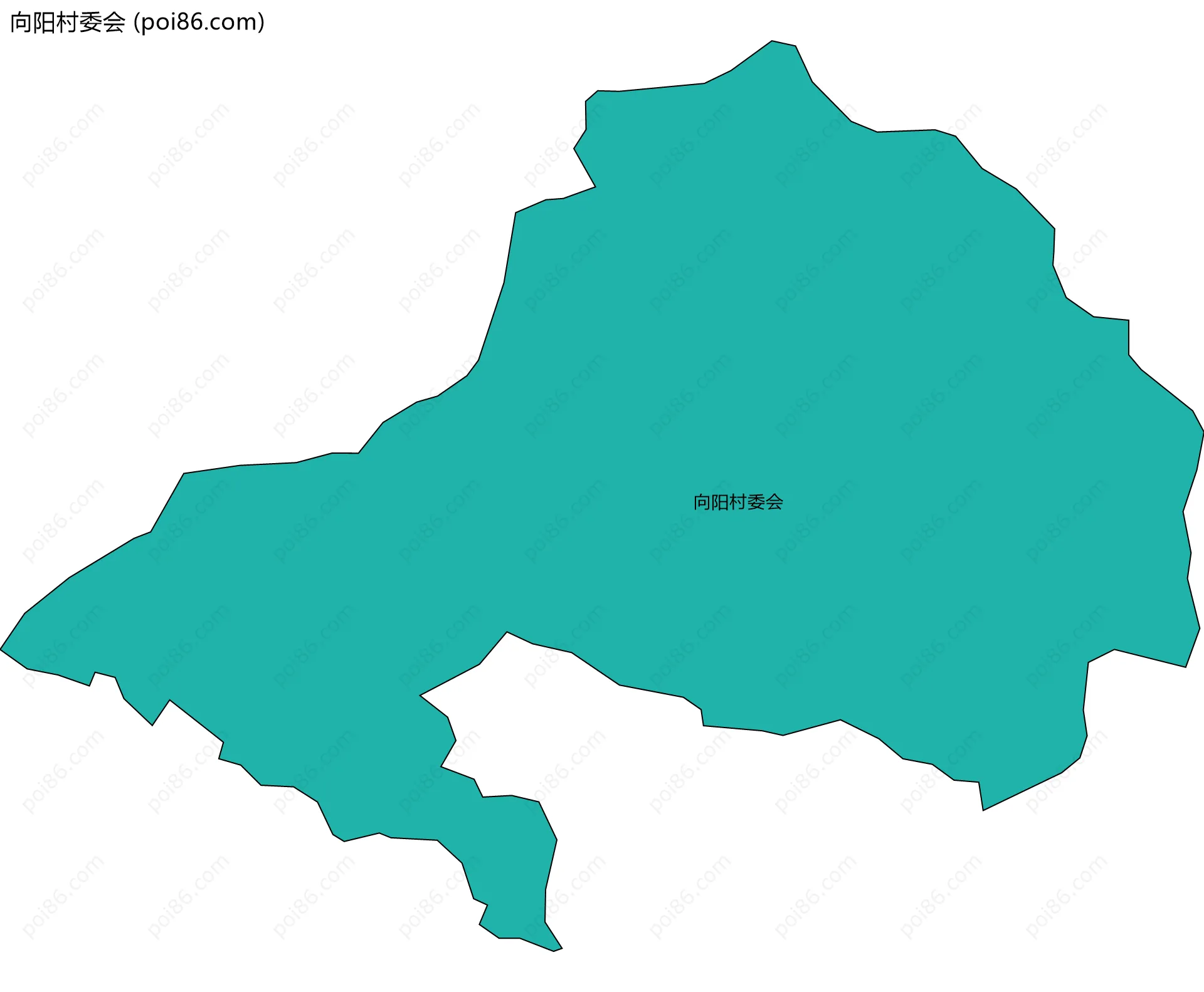 向阳村委会边界地图