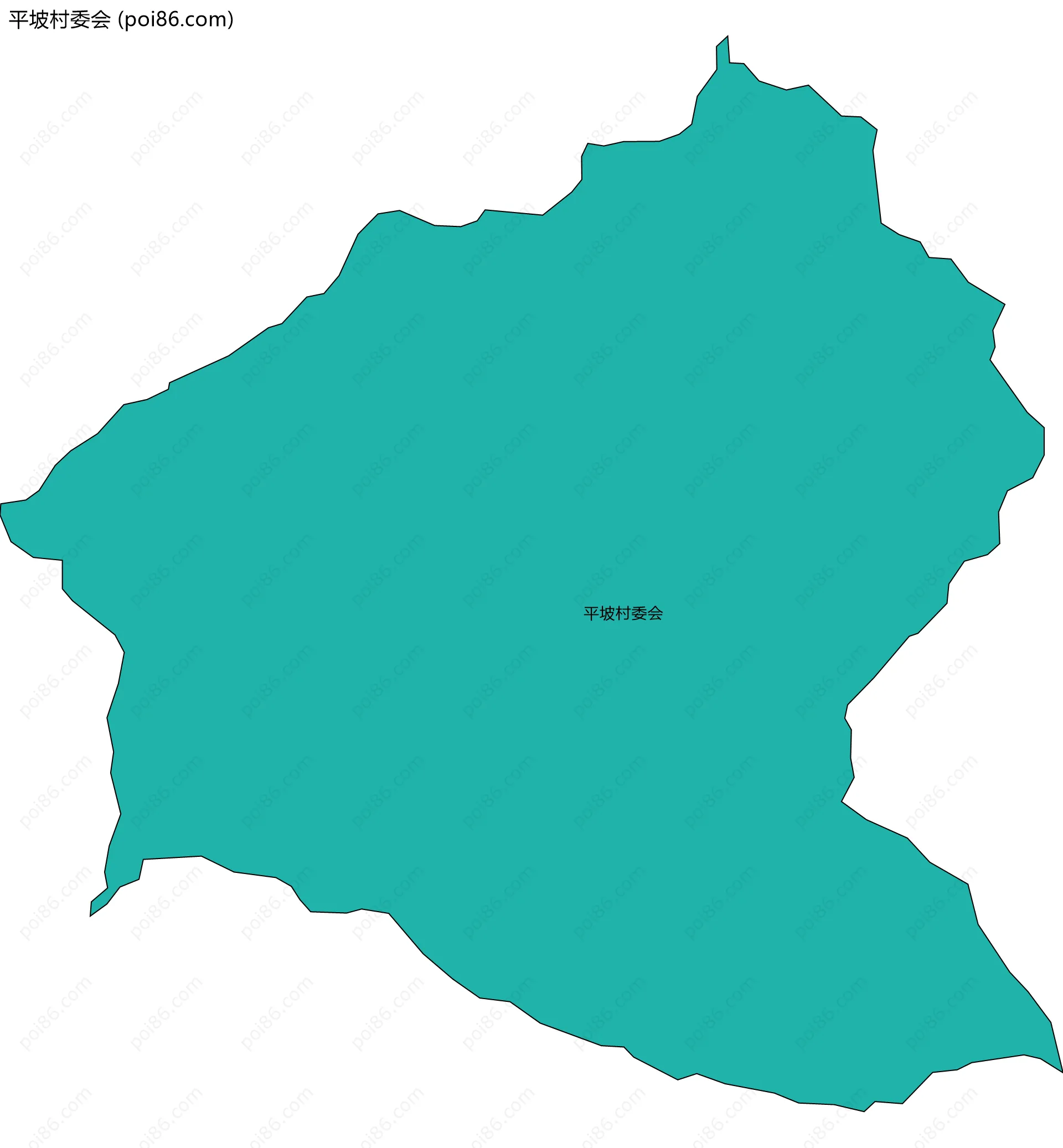 平坡村委会边界地图