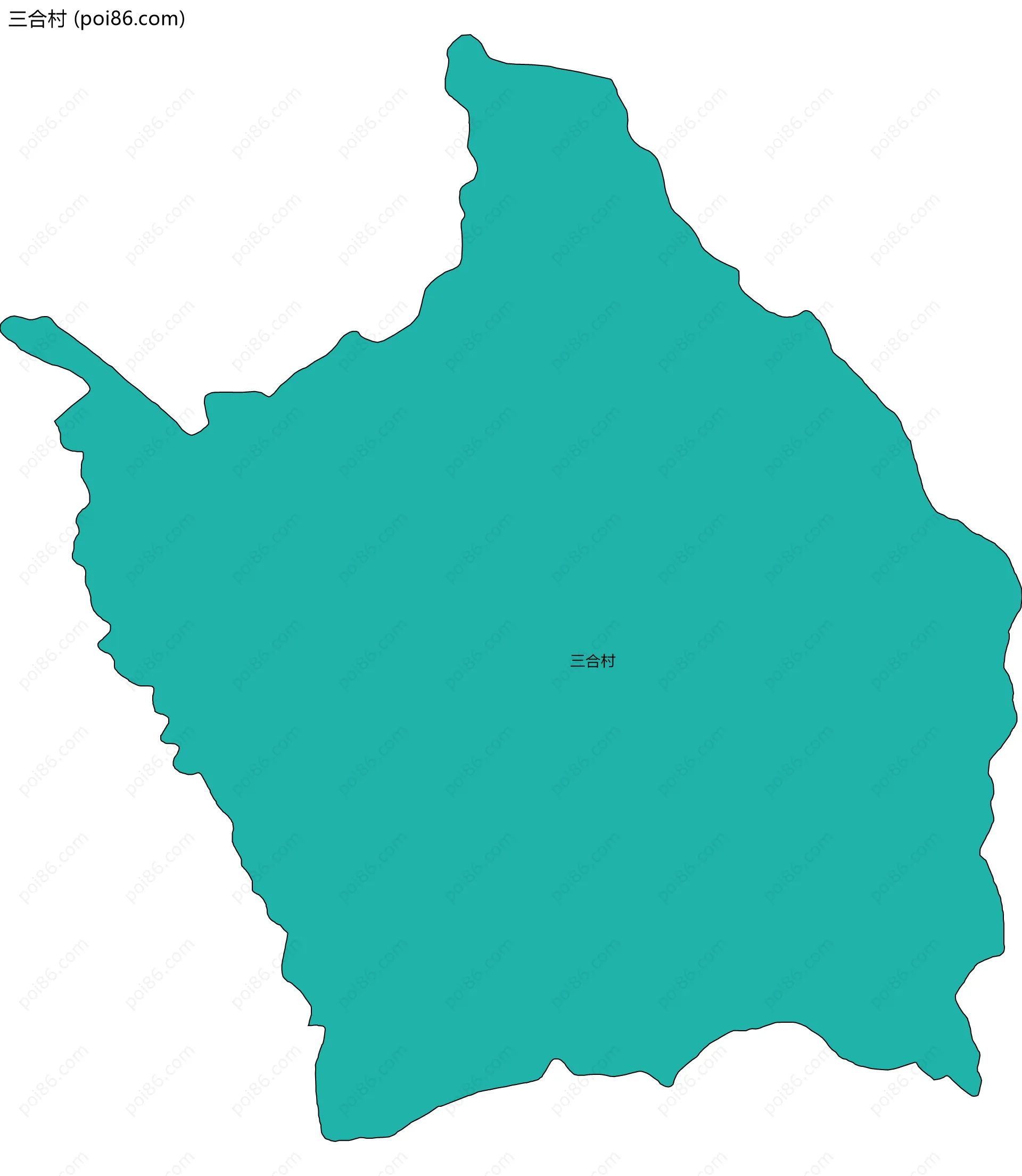 三合村边界地图