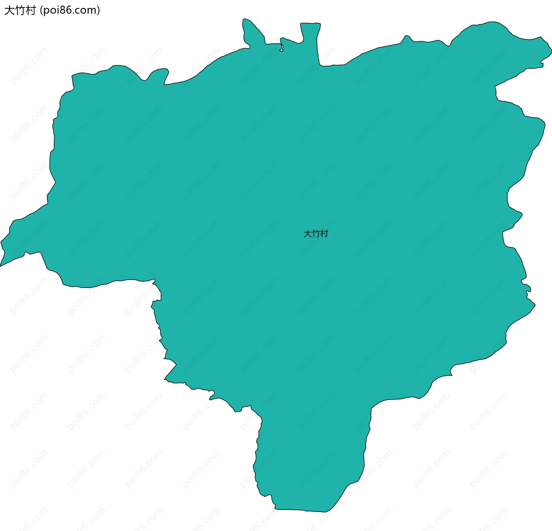 大竹村边界地图