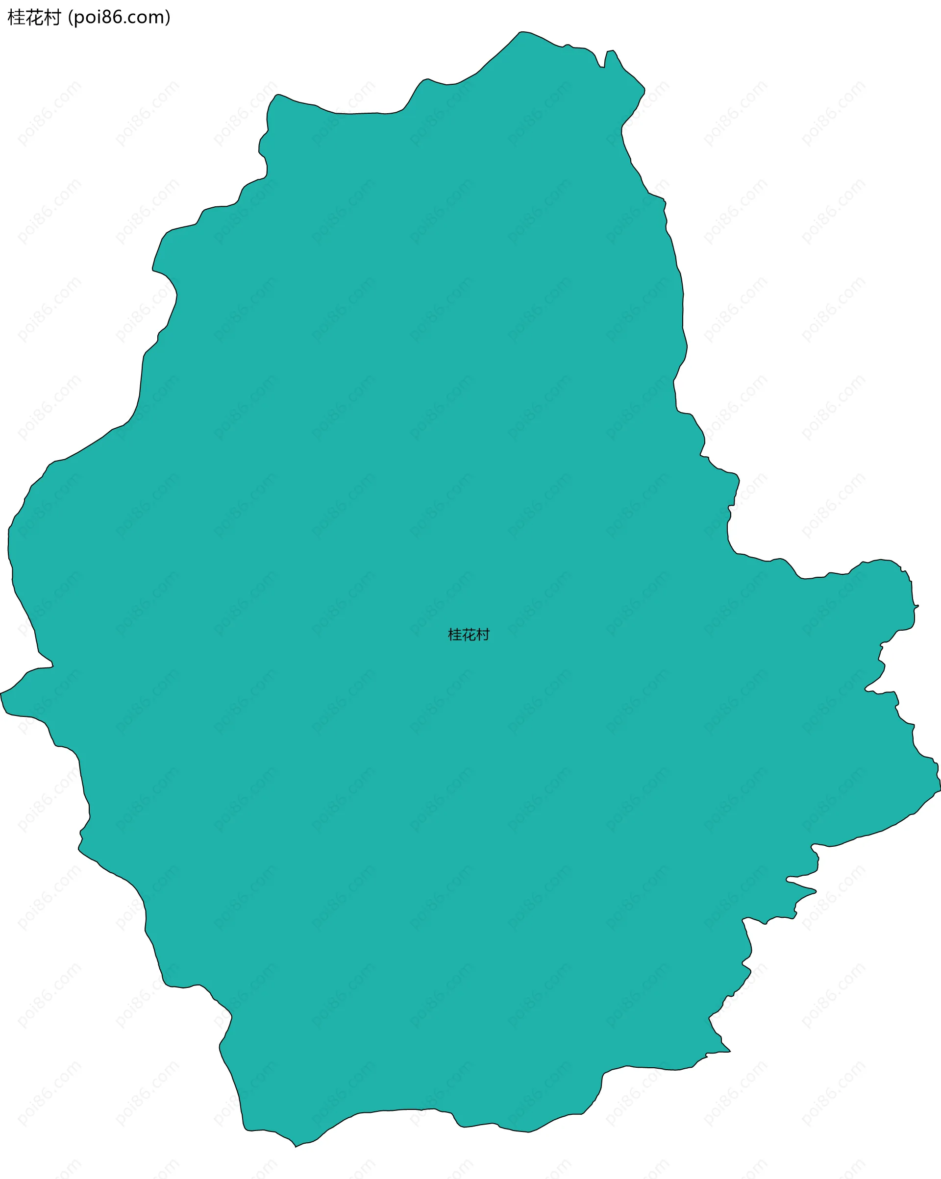 桂花村边界地图