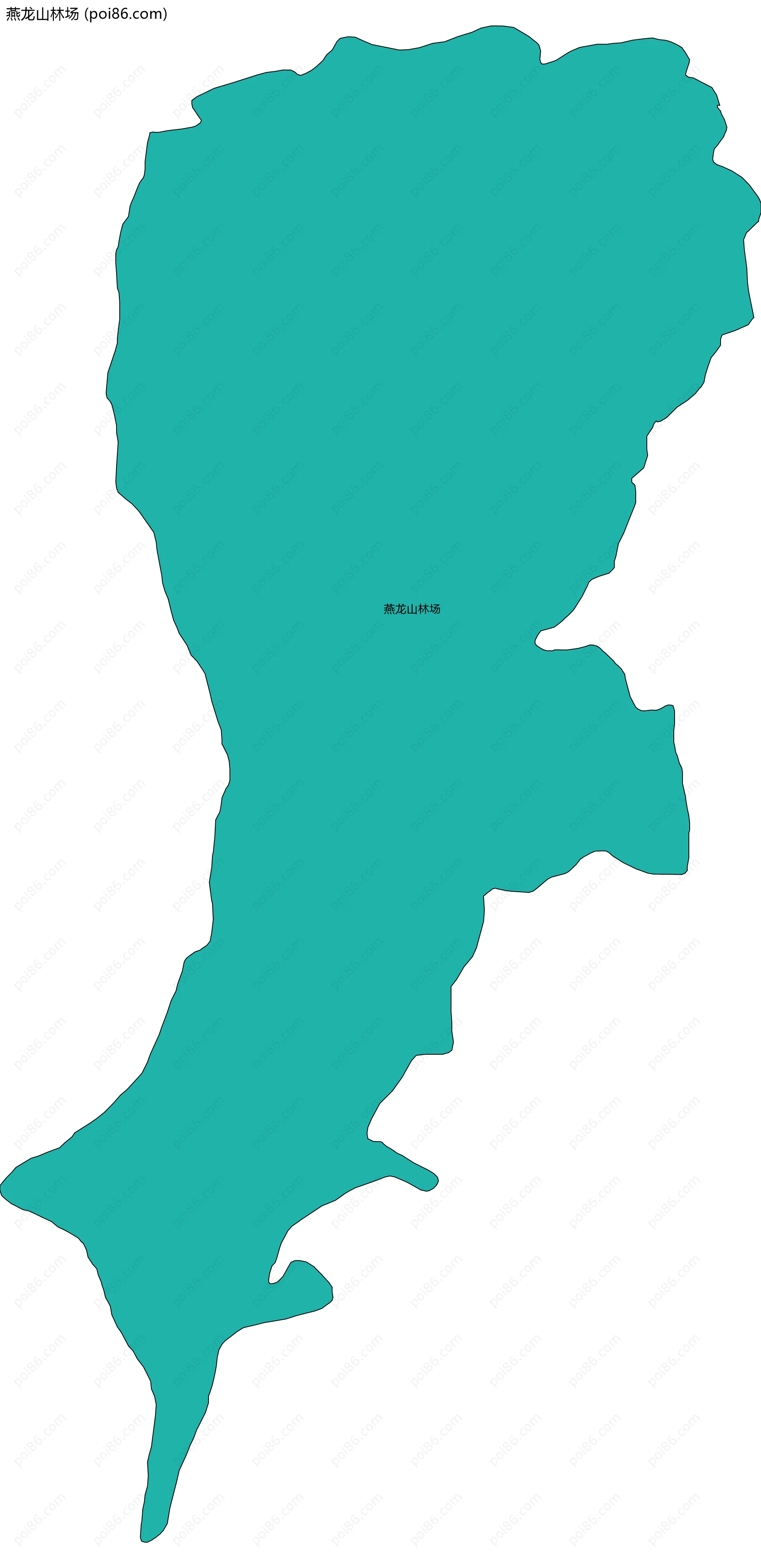 燕龙山林场边界地图