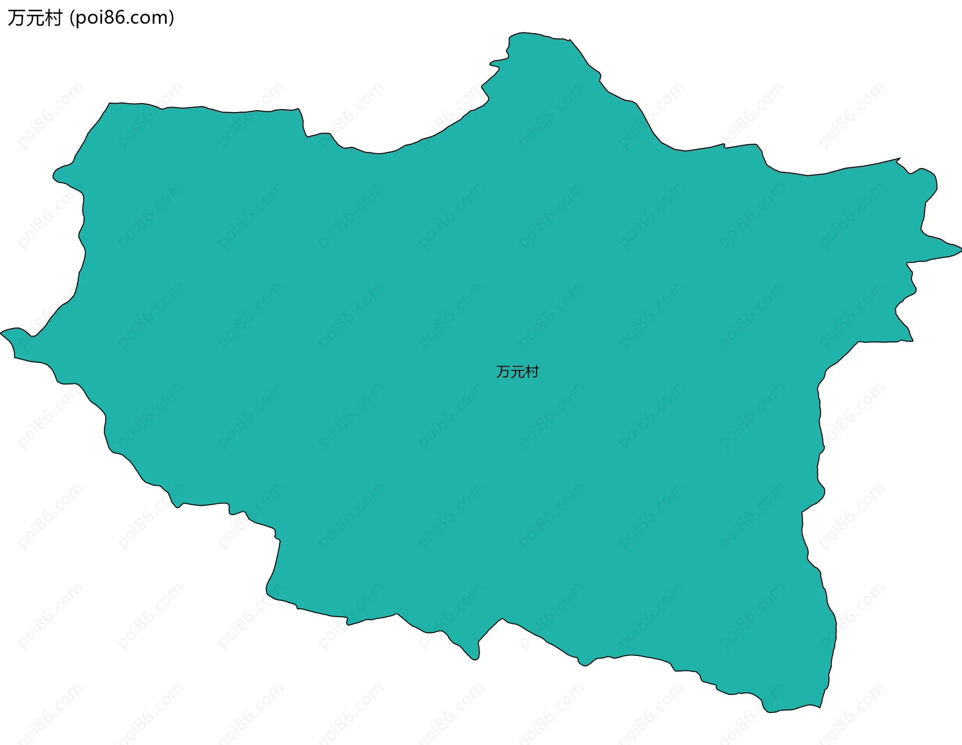 万元村边界地图