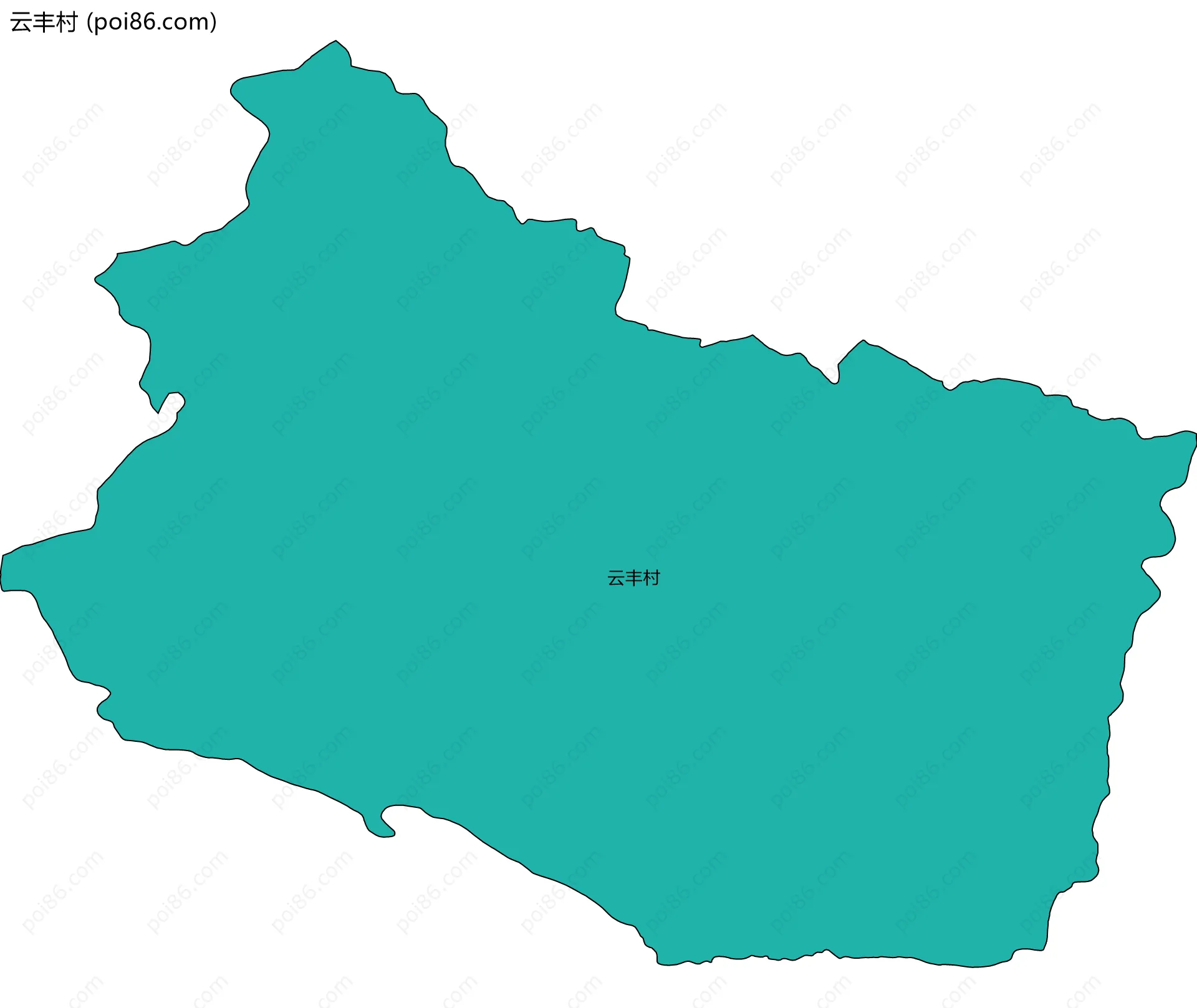 云丰村边界地图