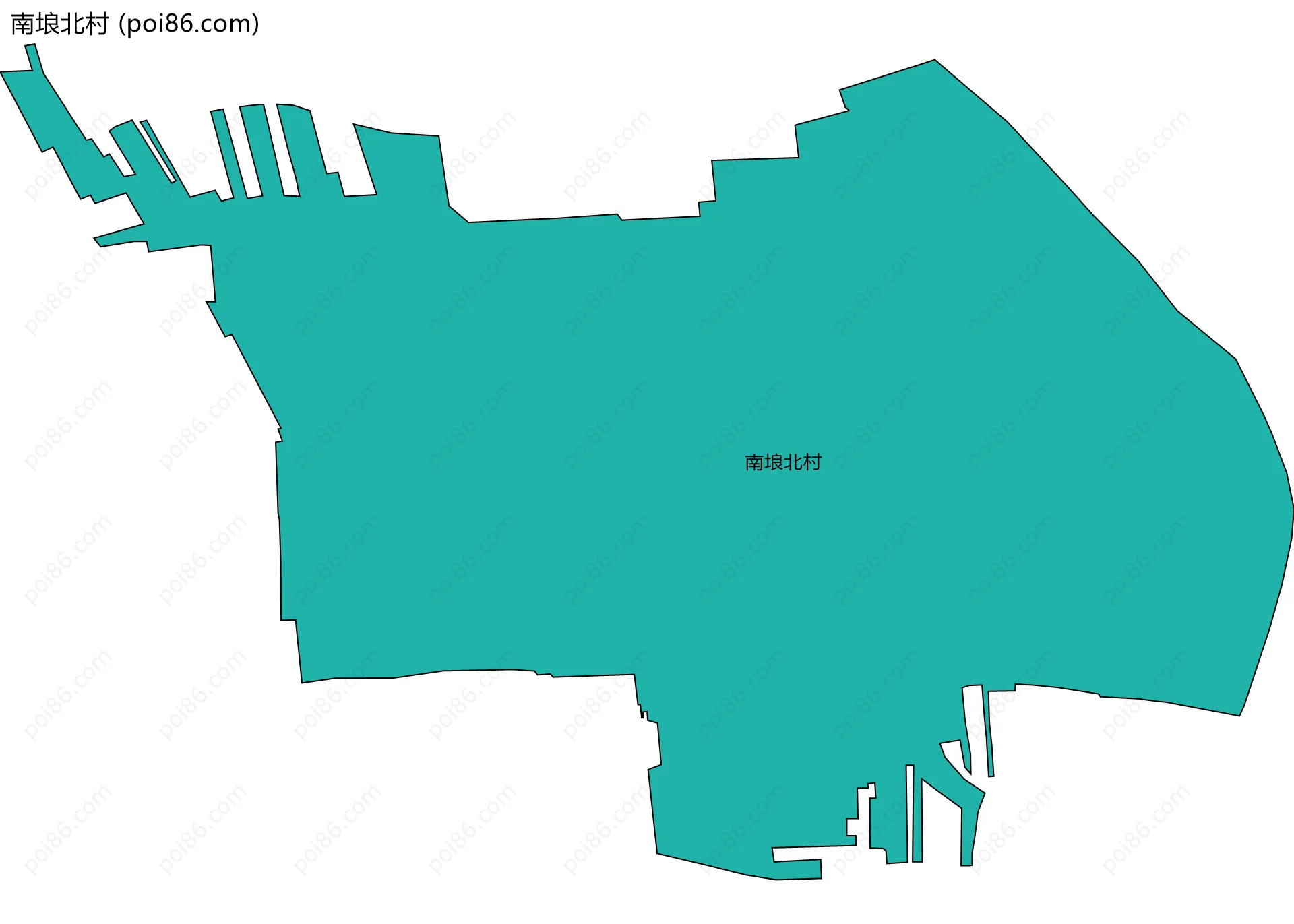 南埌北村边界地图