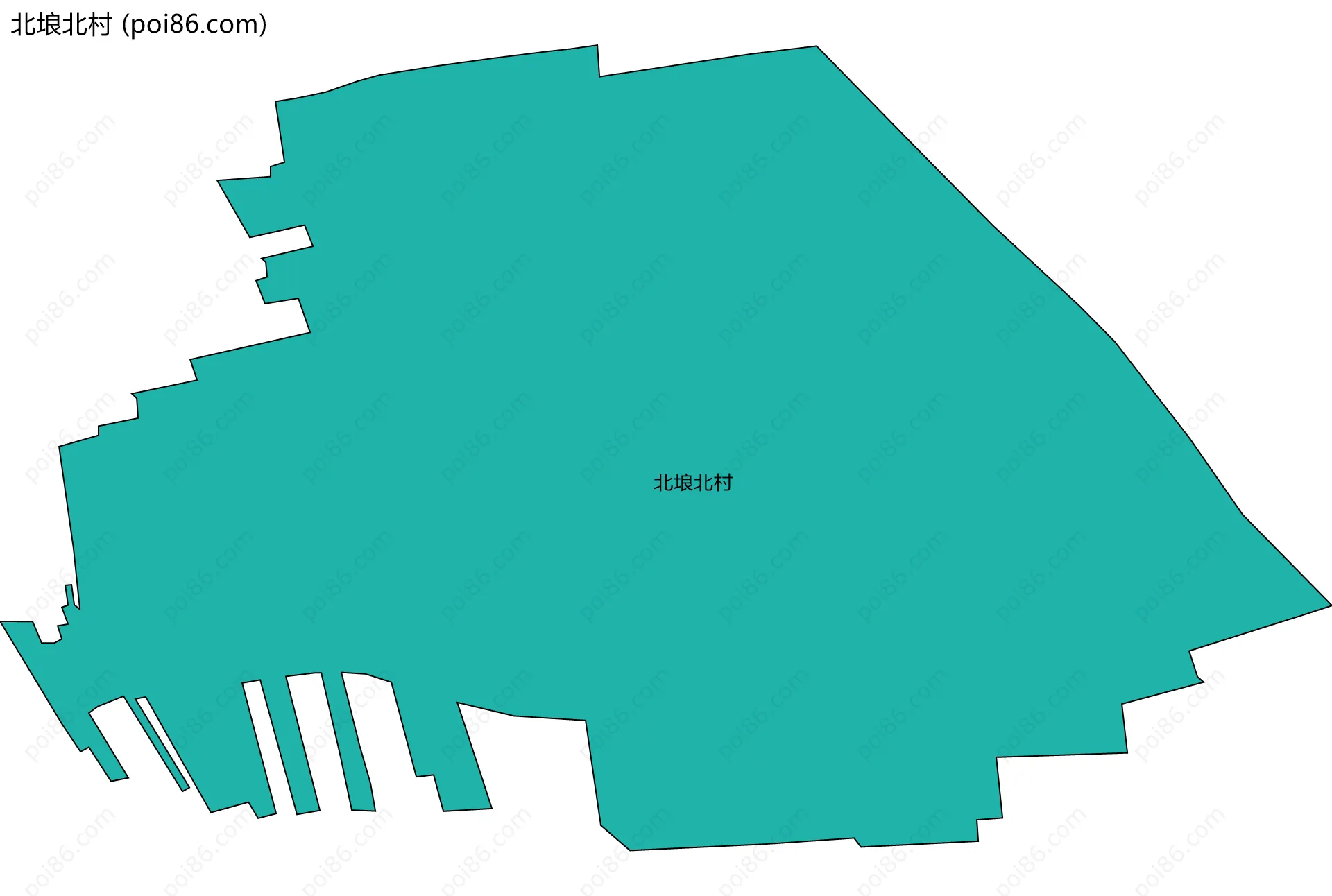 北埌北村边界地图
