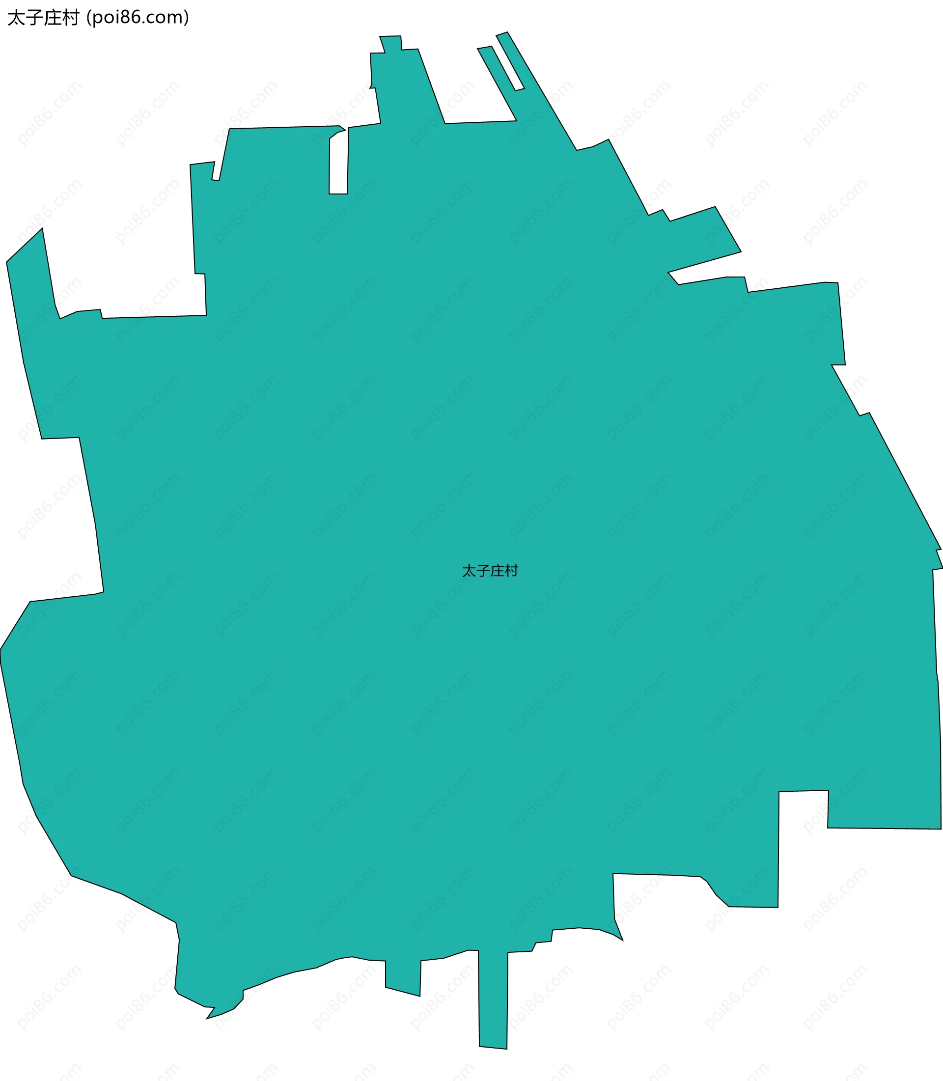 太子庄村边界地图