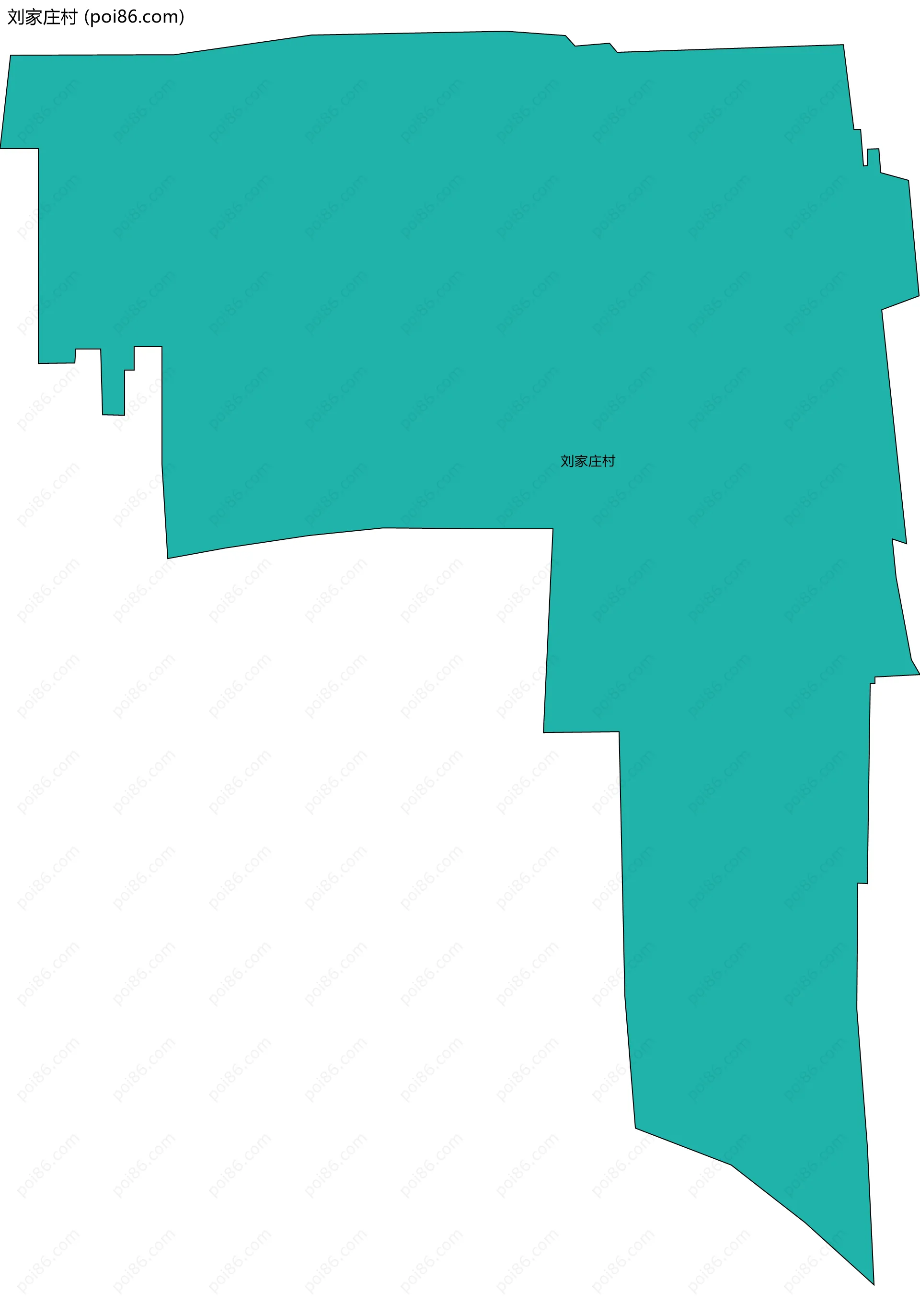 刘家庄村边界地图