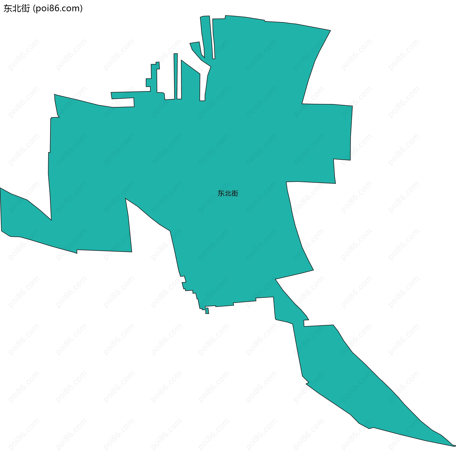 东北街边界地图