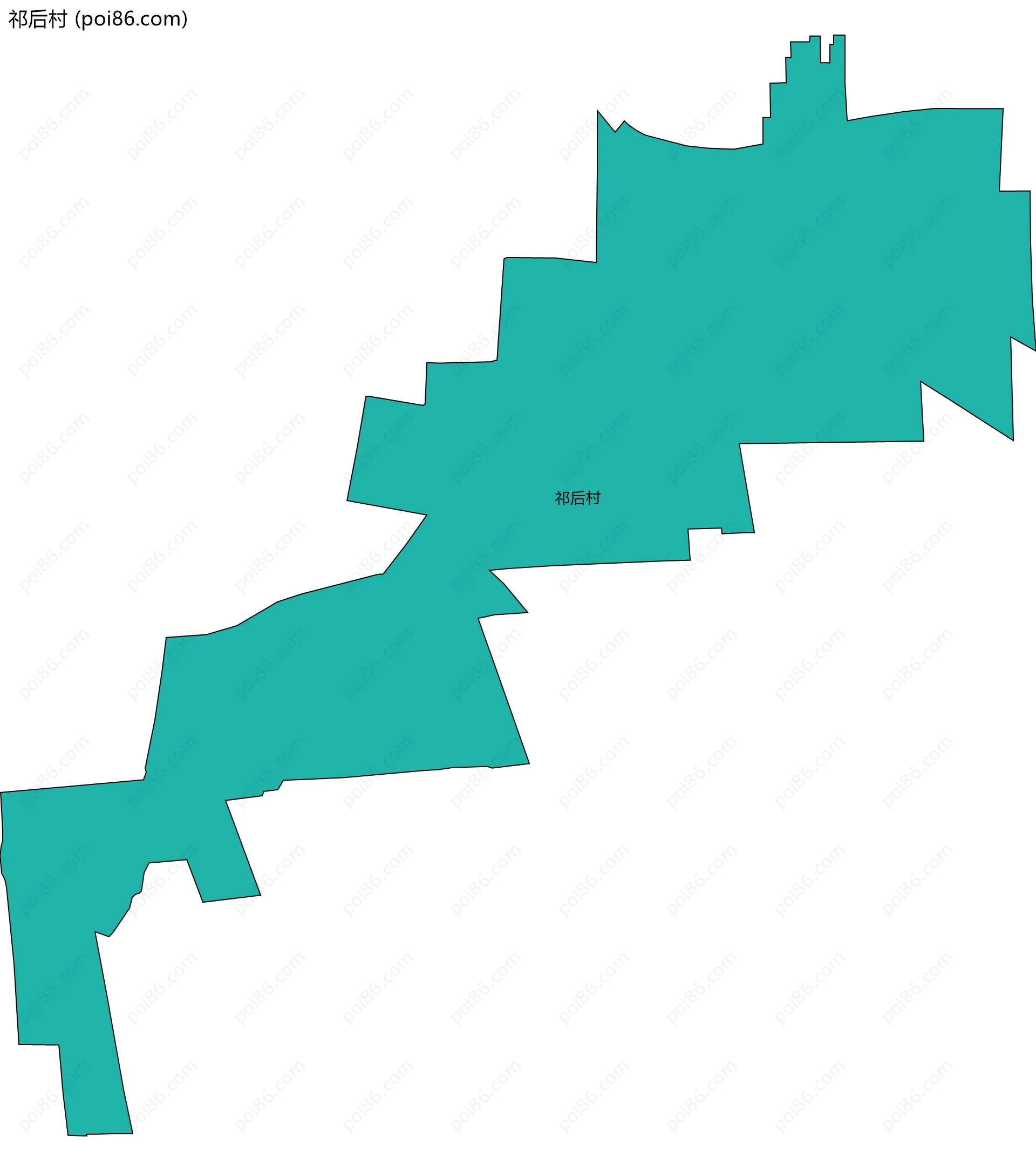 祁后村边界地图