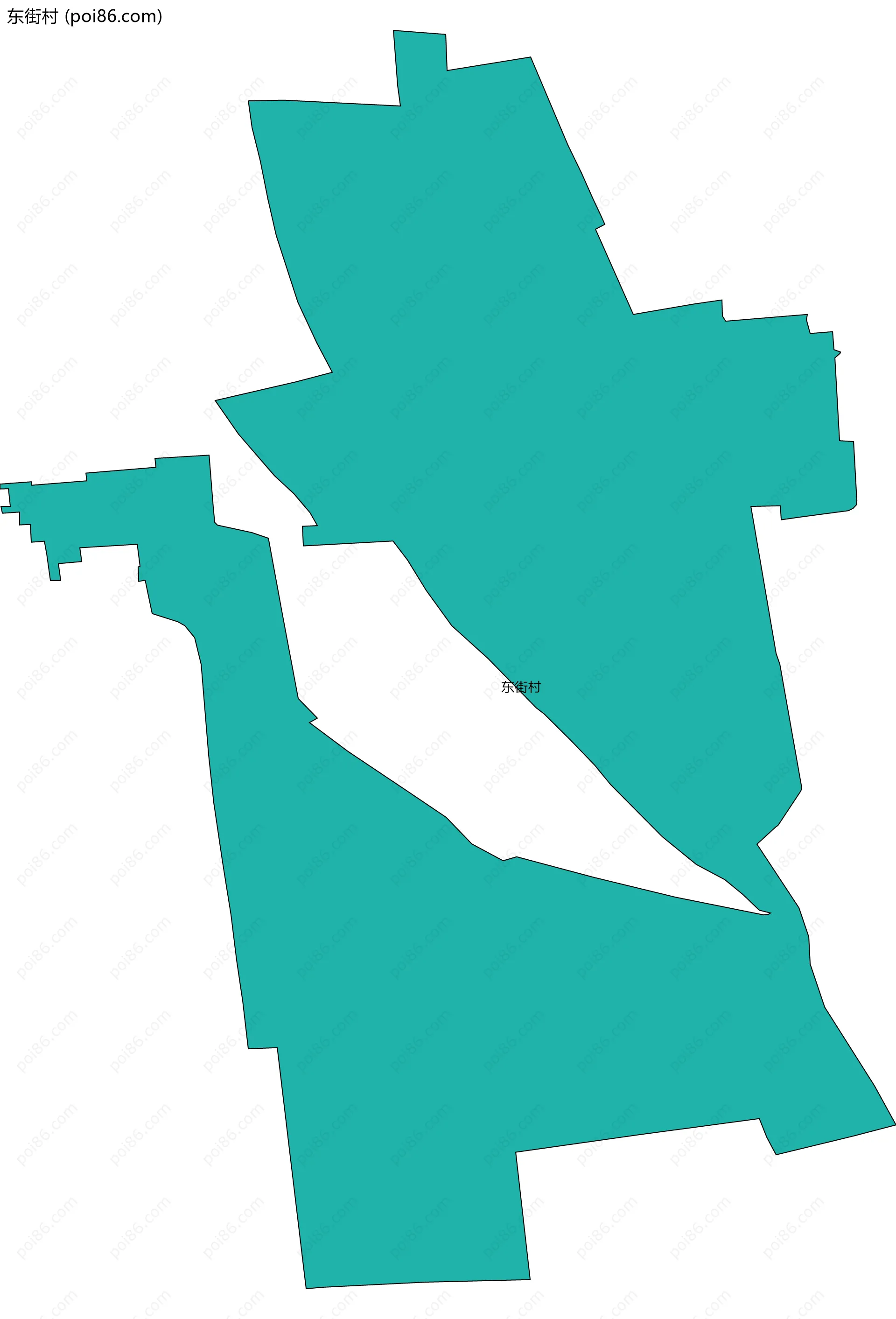 东街村边界地图