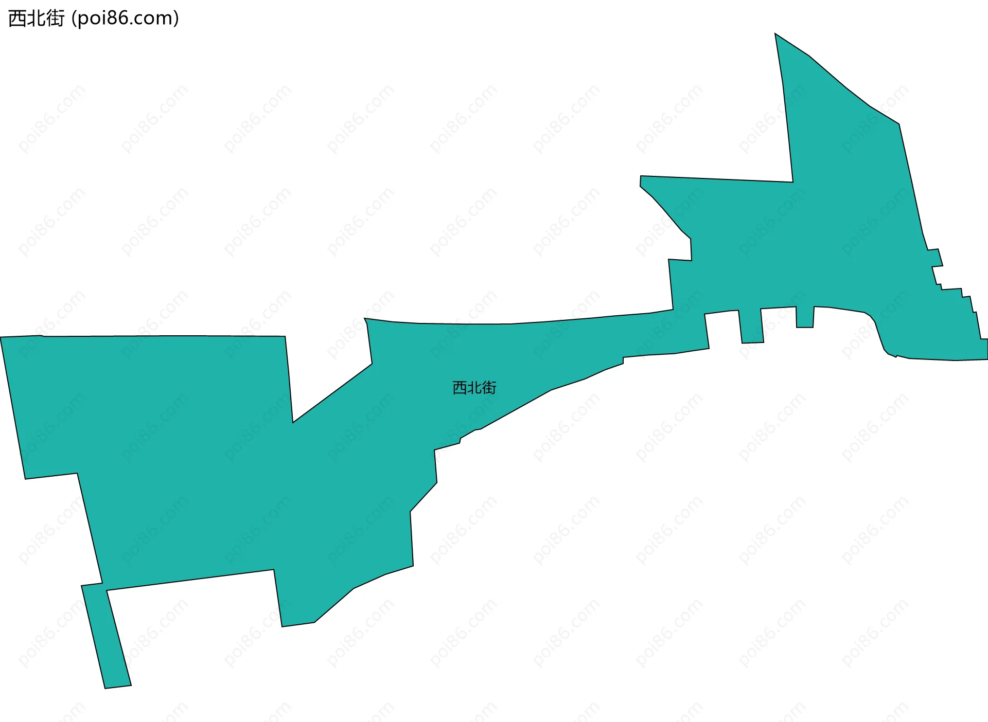 西北街边界地图