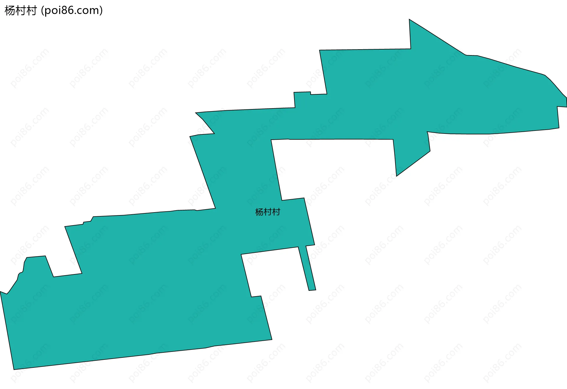 杨村村边界地图