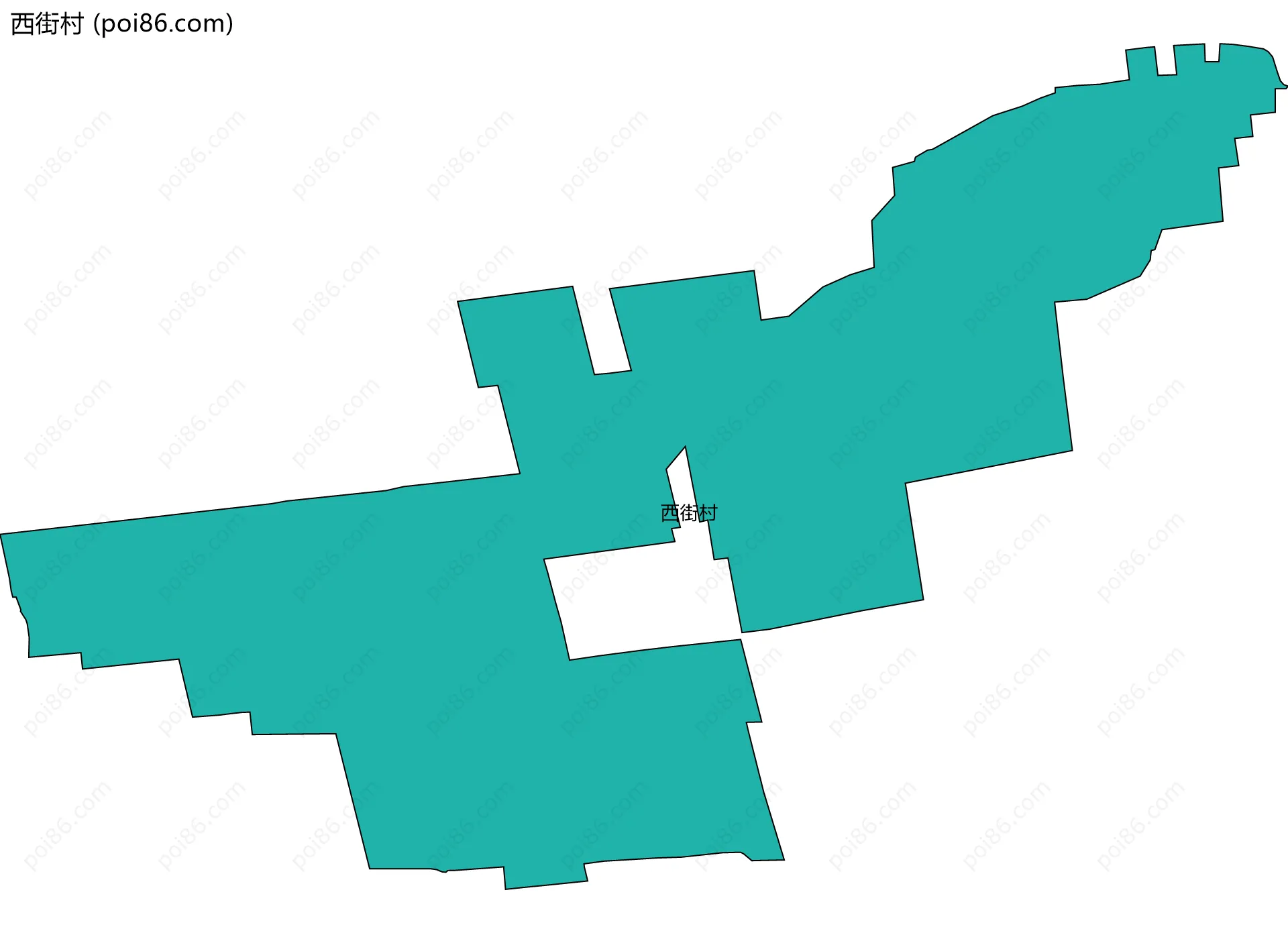 西街村边界地图