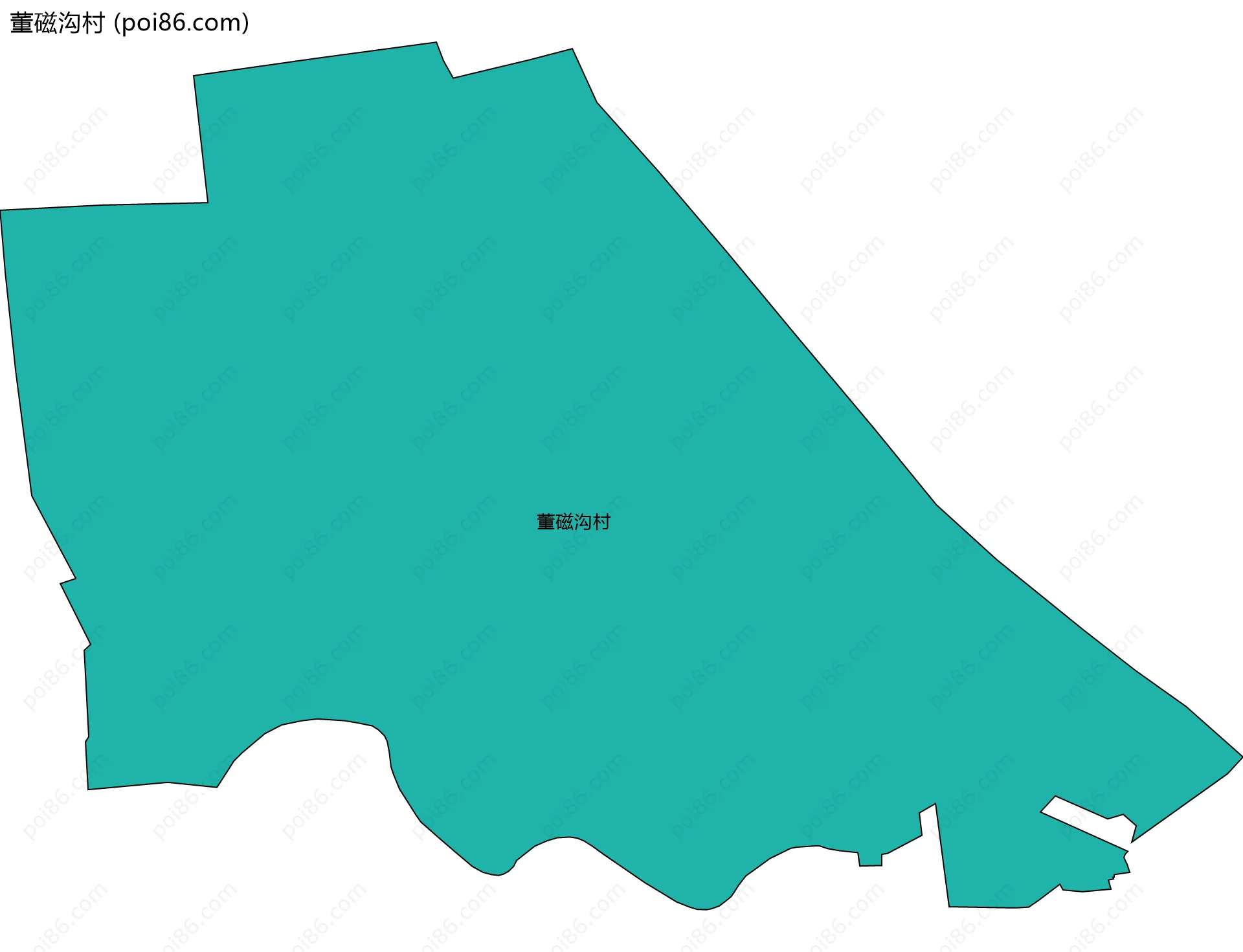 董磁沟村边界地图