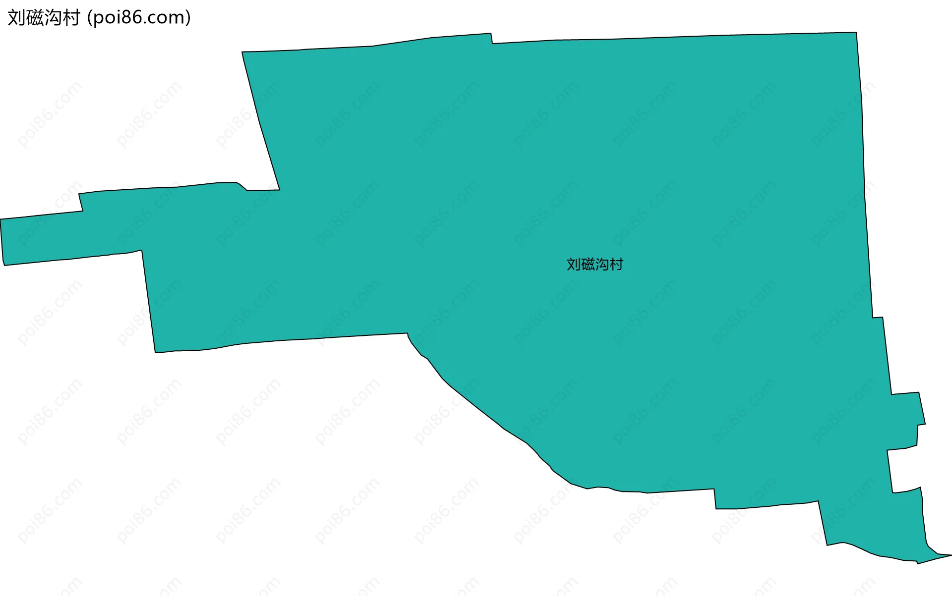 刘磁沟村边界地图