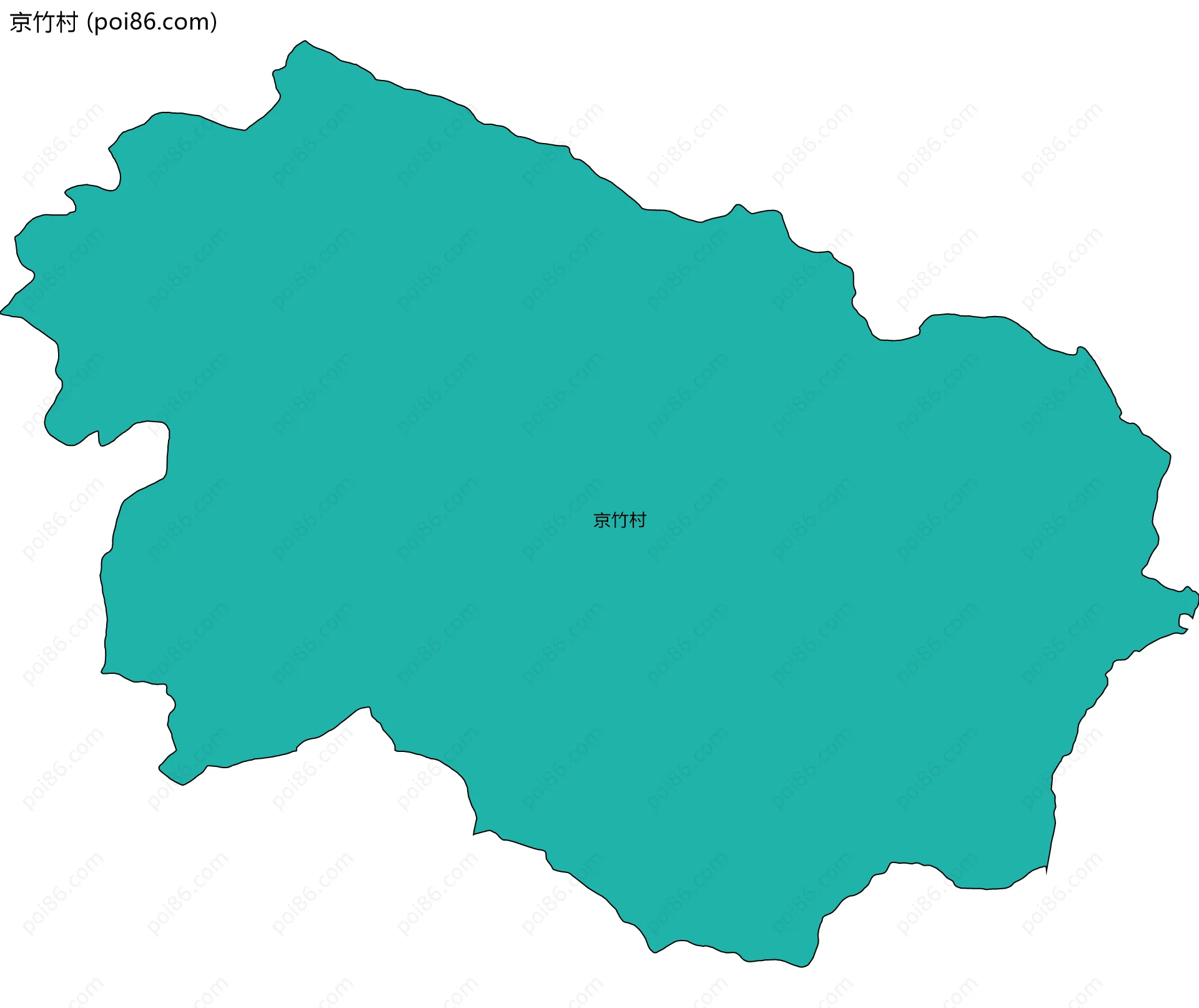 京竹村边界地图